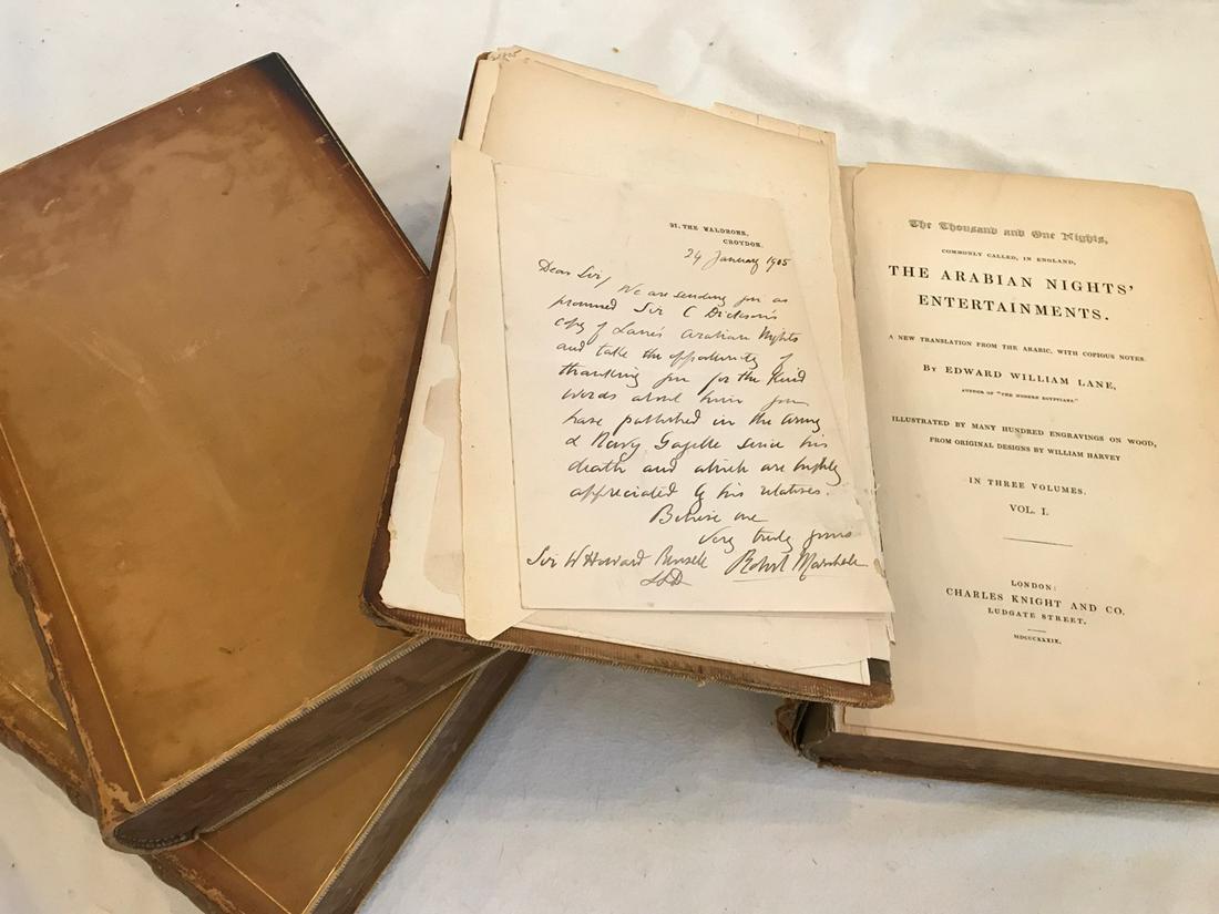 Book: The Thousand and One Nights Vol. I, II, III.: Commonly called, in England, The Arabian Nights' Entertainments. A new translation from the Arabic with copious notes by Edward William Lane, Author of "The Modern Egyptians." Volumes One, Two and Thr