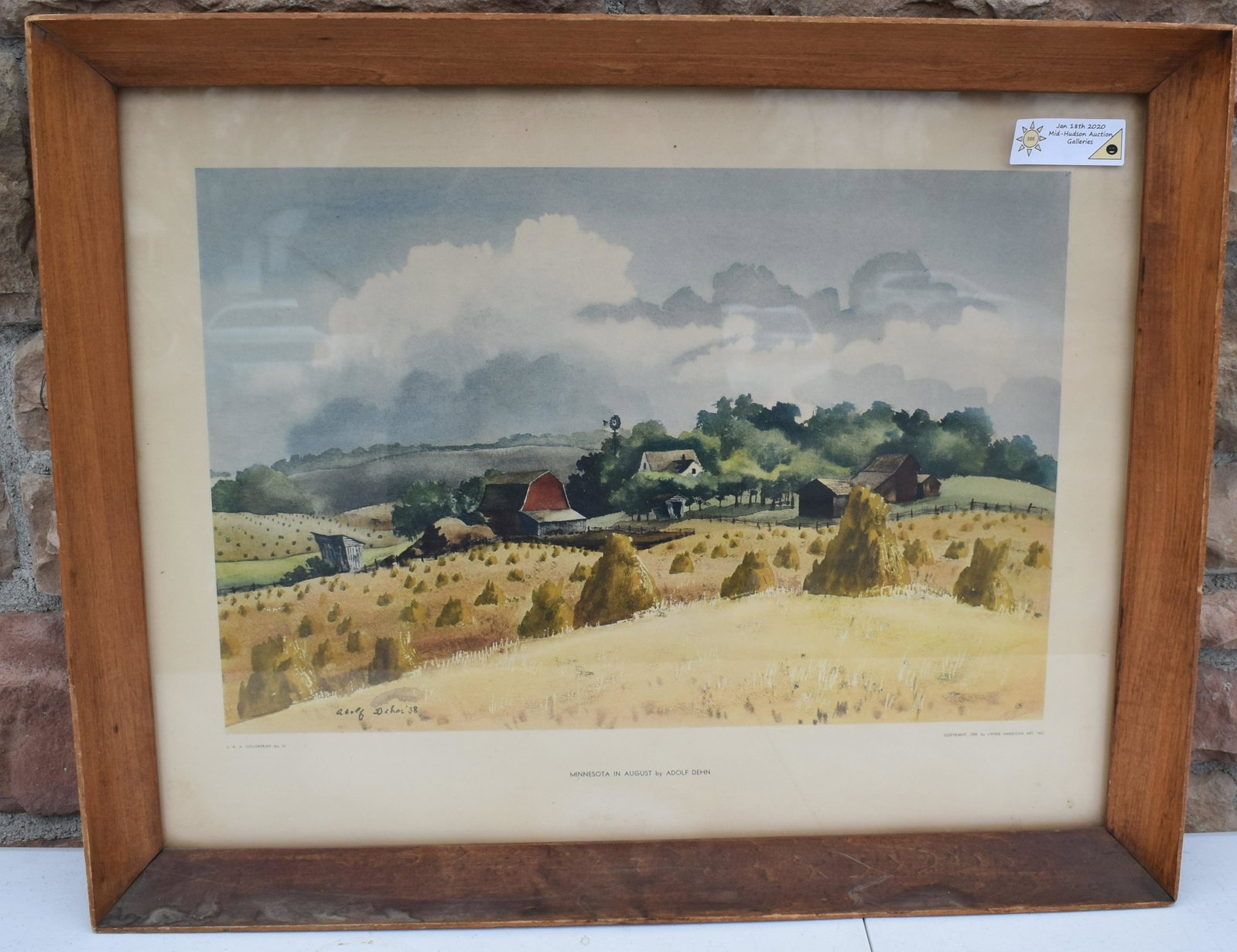Adolph Denn Minnesota in August,: 20 x 25 Framed