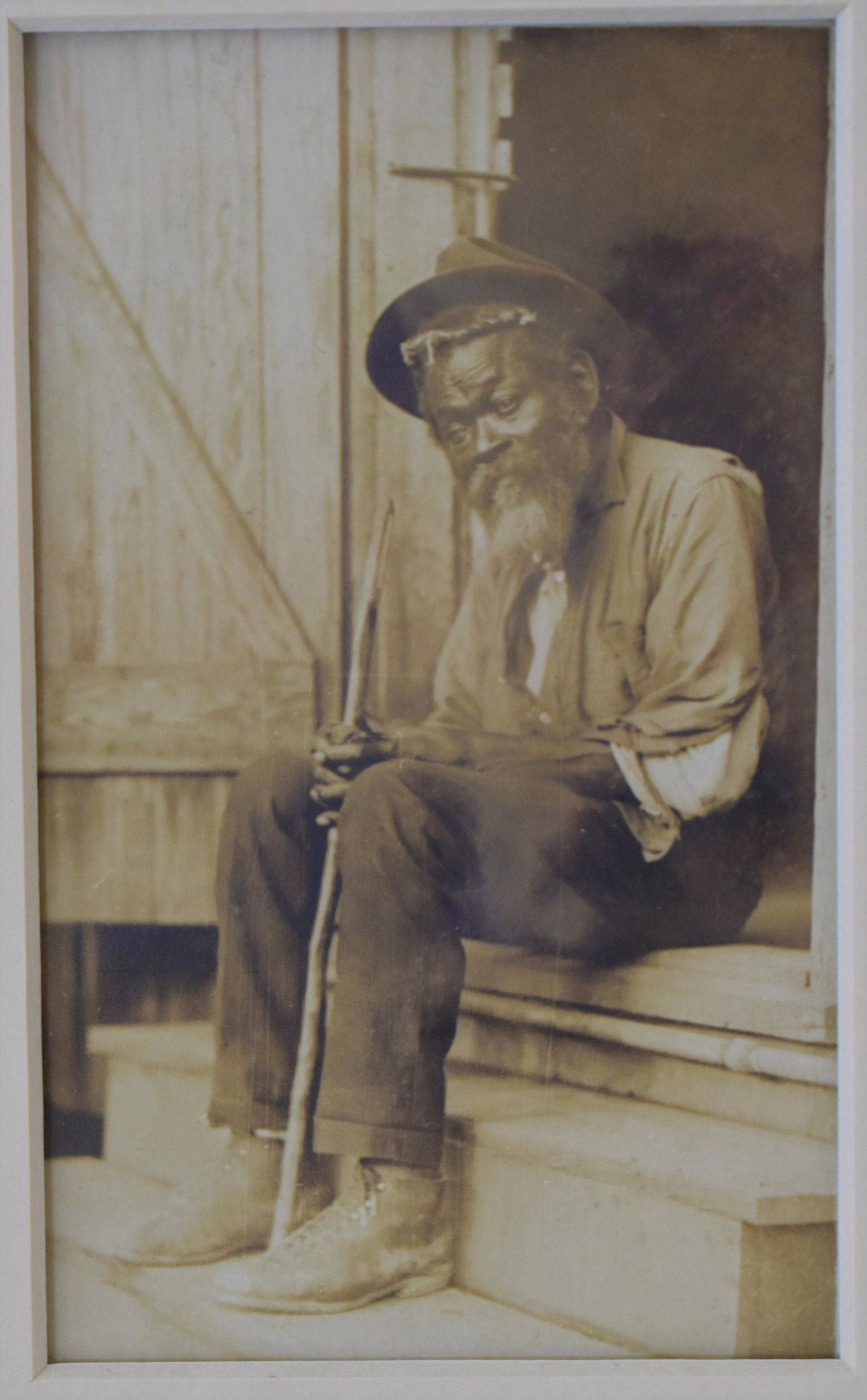 Silver Gelatin Photo, 19th C.: Shades of Jester Lester." Marked on the reverse. C. 1900. 5" x 3