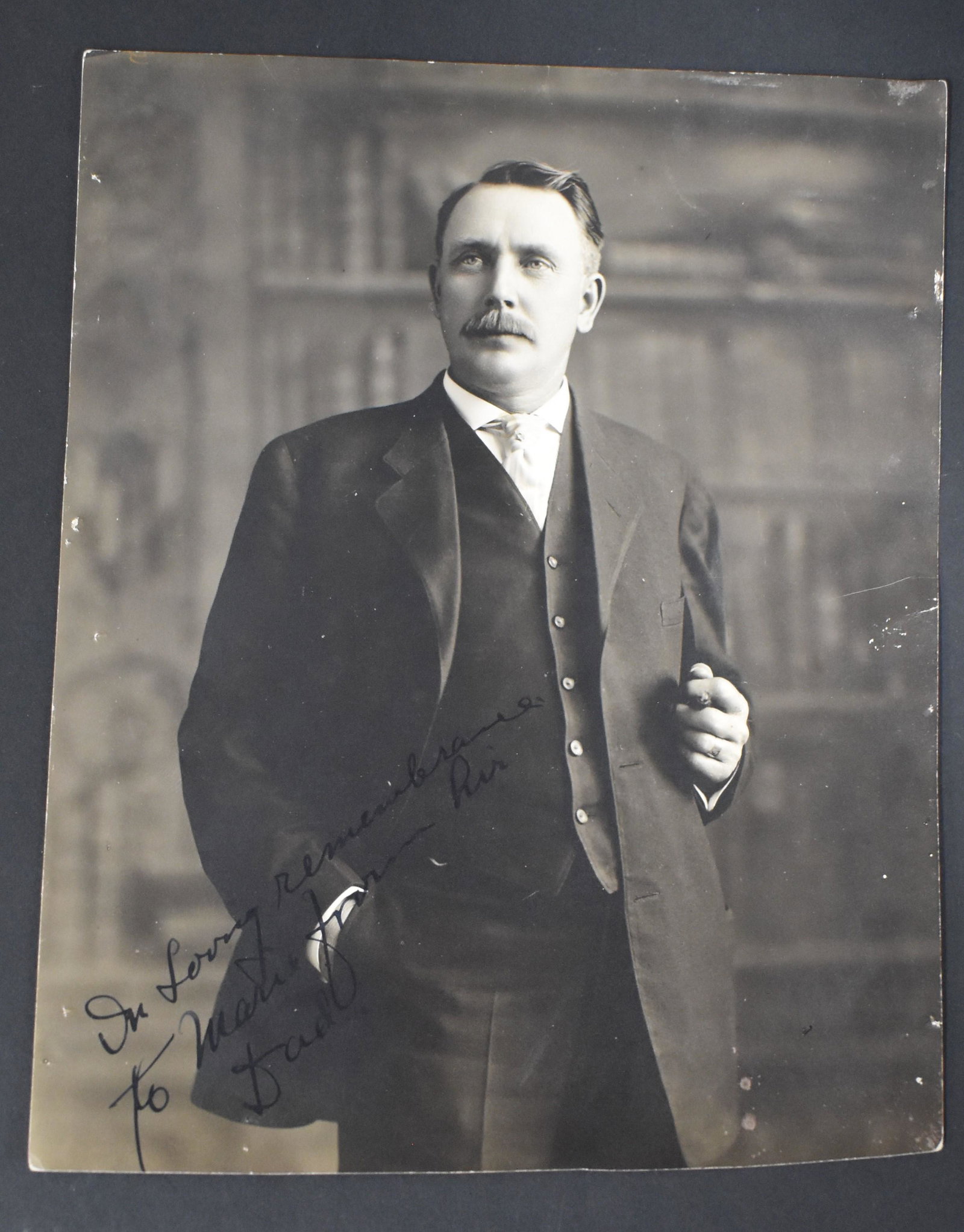 Thomas T. Reyning 1911 Tuscon Photo: Signed on the back. On the Occasionof his being a Shriner