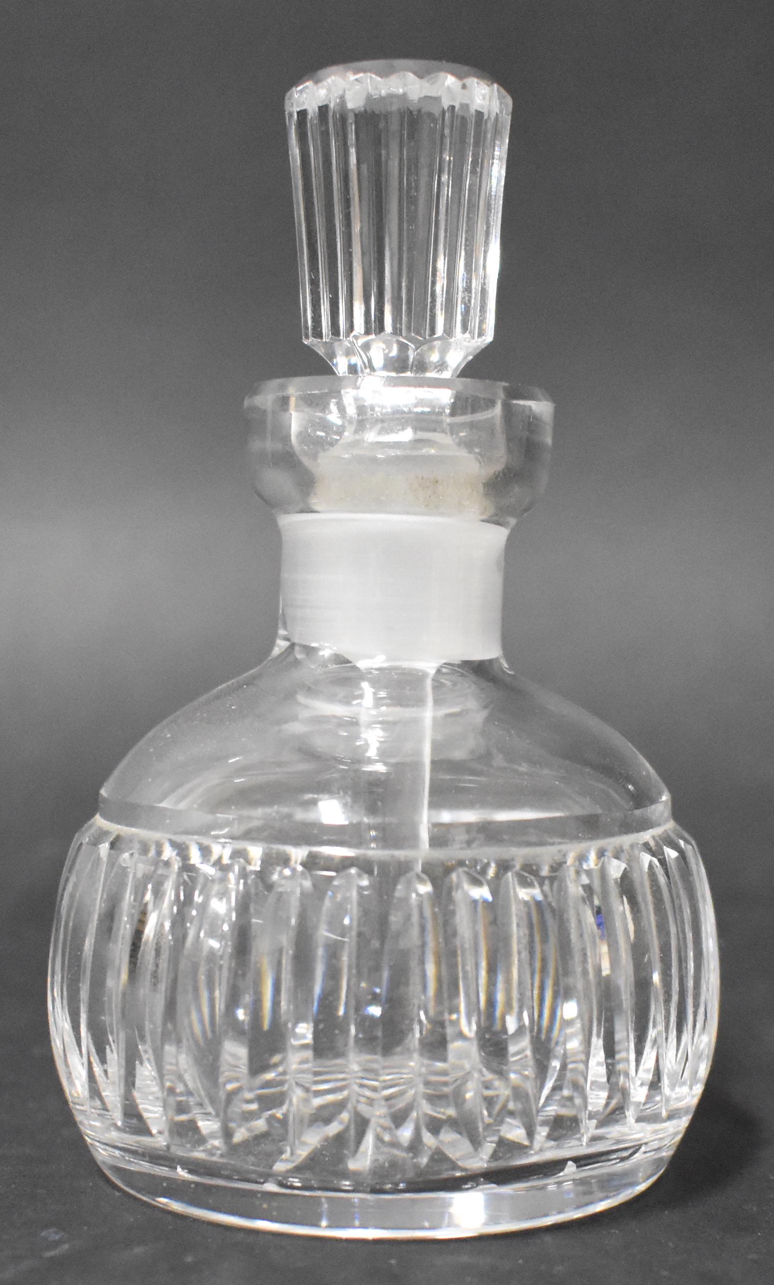 Art Deco Cut Crystal French Perfume: Size 3.5"H w/out stopper. 5"H with stopper .****This, an item from a local elder, older than his 60 years, up until this past month, a very active, eclectic and constant collector. Responding to recen