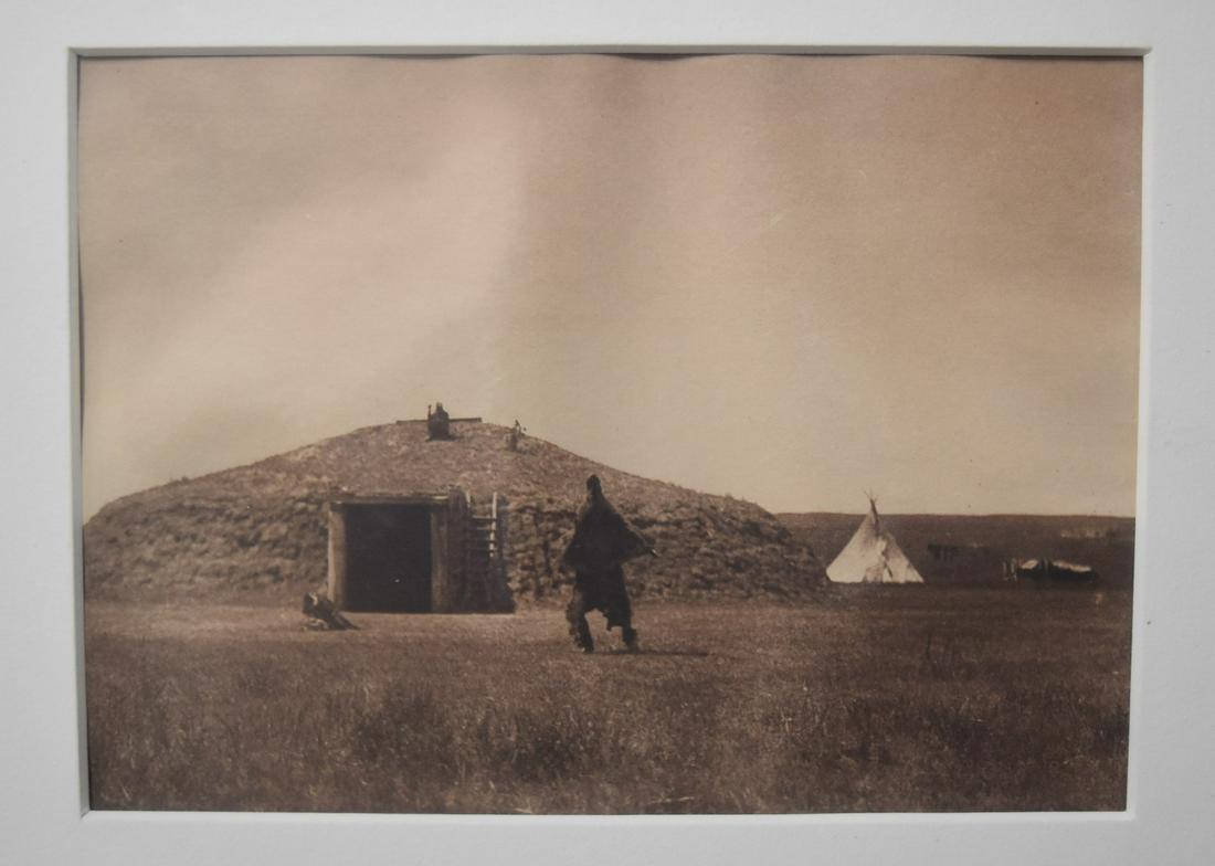 Edward Sheriff Curtis Photograph: "The Bear Emerges The Archers" Original photogravure from North American Indian Vol 5 Plate 90 Holland Van Gelder Paper. 5" x 7" Overall 13" x 16"