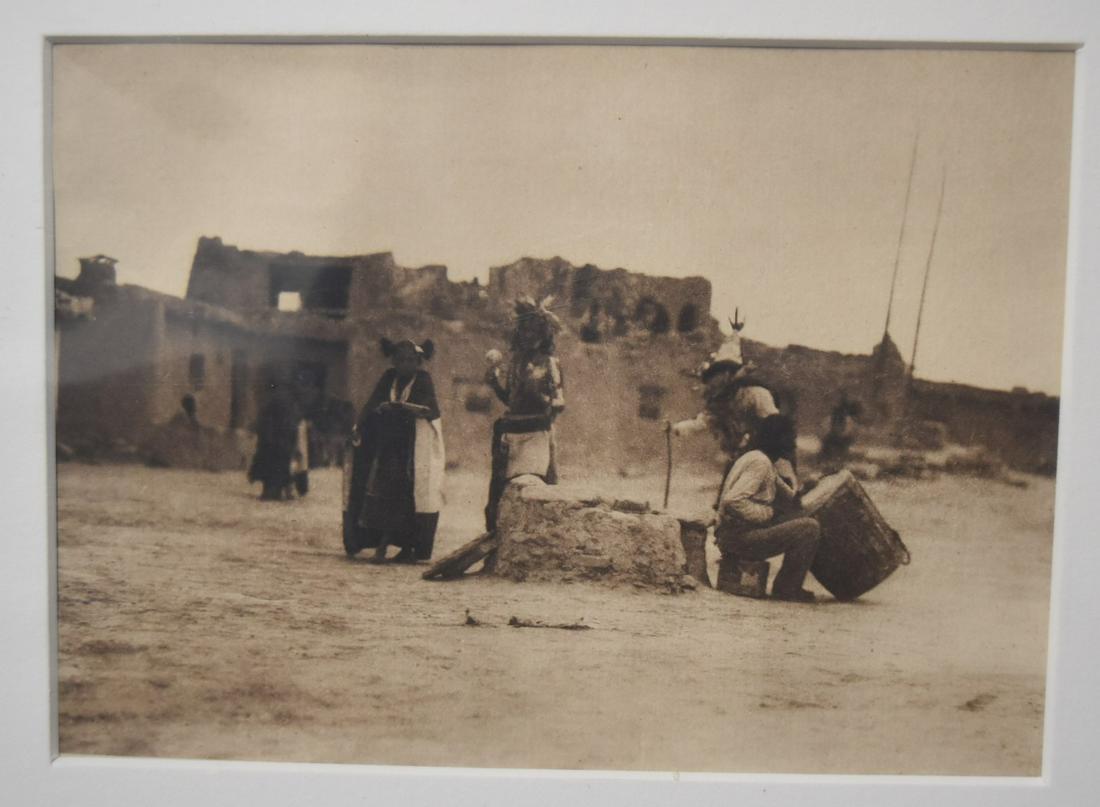 Edward Sheriff Curtis. Orig Photogravure.: Sum-Hopiaikule Katsina at Havo. From The North American Indian Holland Van Gelder paper. Vol 12-176. 5"x7" Overall 13"x16"