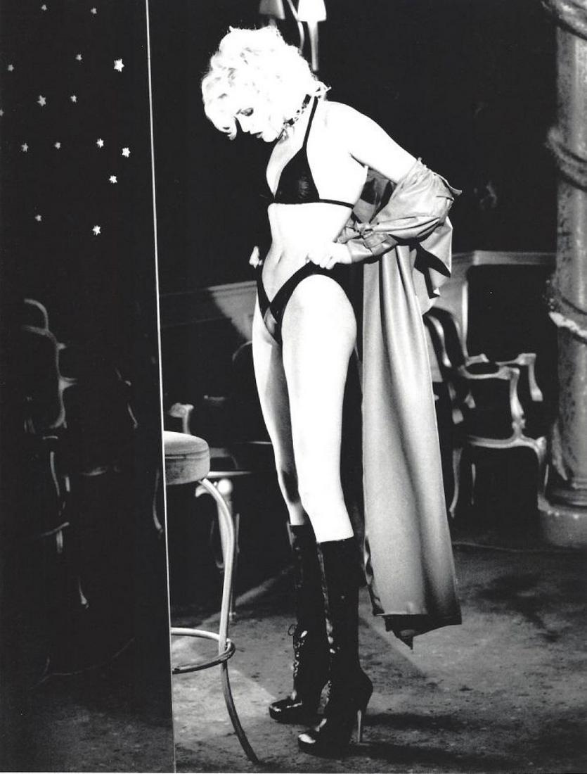 Nadja Auermann Ellen Von Unwerth Publication Photo: Original Publication Photo, measuring approximately, 11"x9" includes white border. Grainy effect photograph. Taken in 1994, printed 1998. It comes stamped by the photographer and agency. The photograp