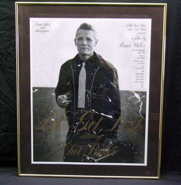 BRUCE WEBER POSTER, "LET'S GET LOST": With CD for which it was the cover. Size: 12-1/2" h x 17-1/4" w