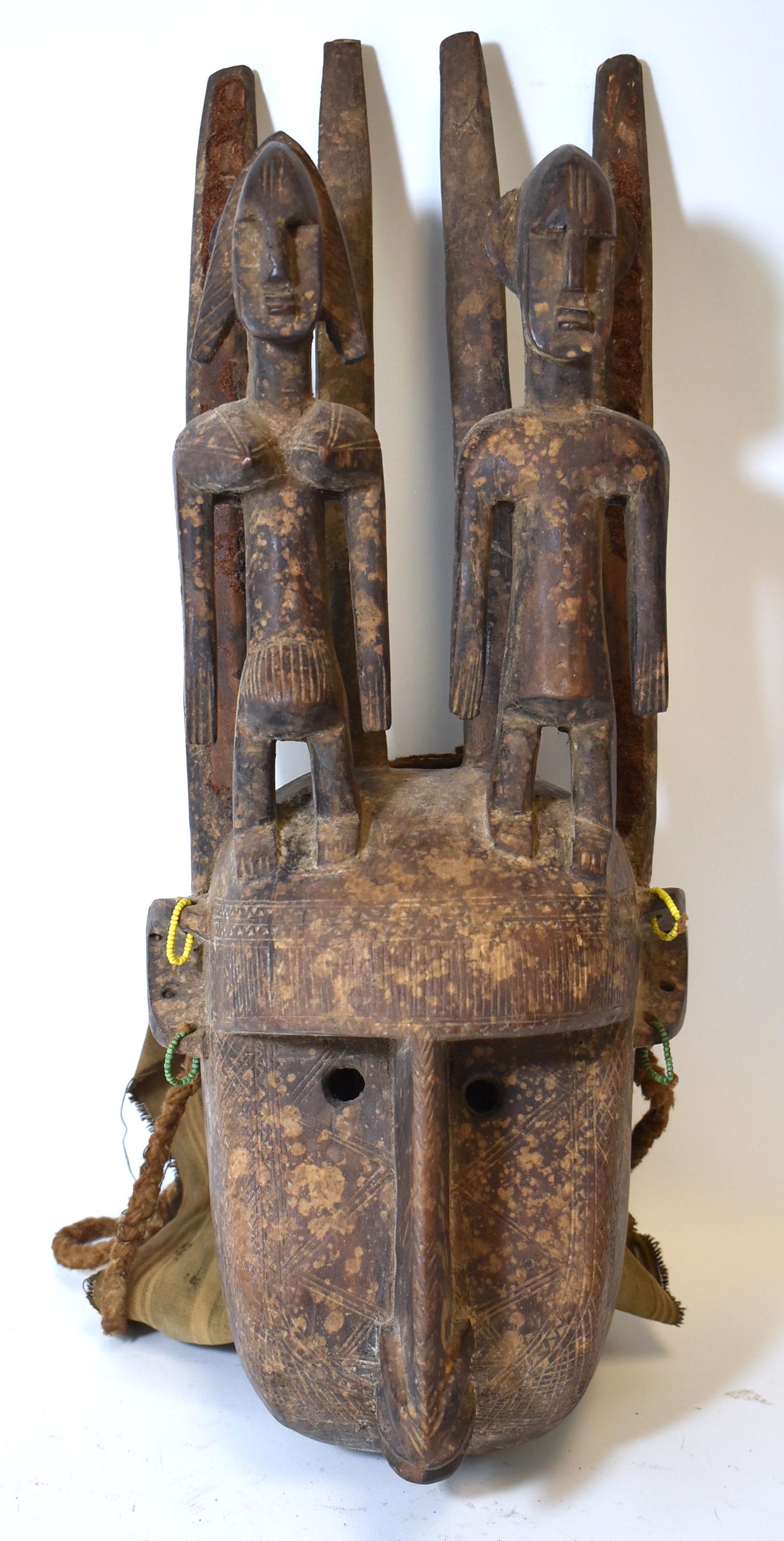 Union Mask Bambara Mali: 21"H