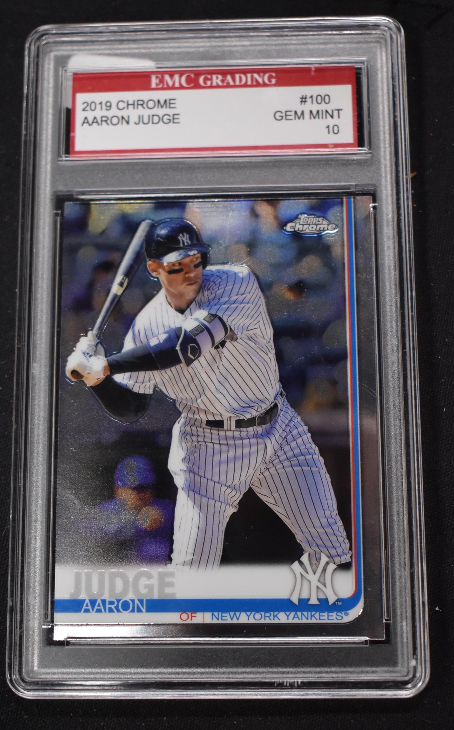 Aaron Judge Graded Card: EMC Grading Grade GEM Mint 10. 1019 Chrome