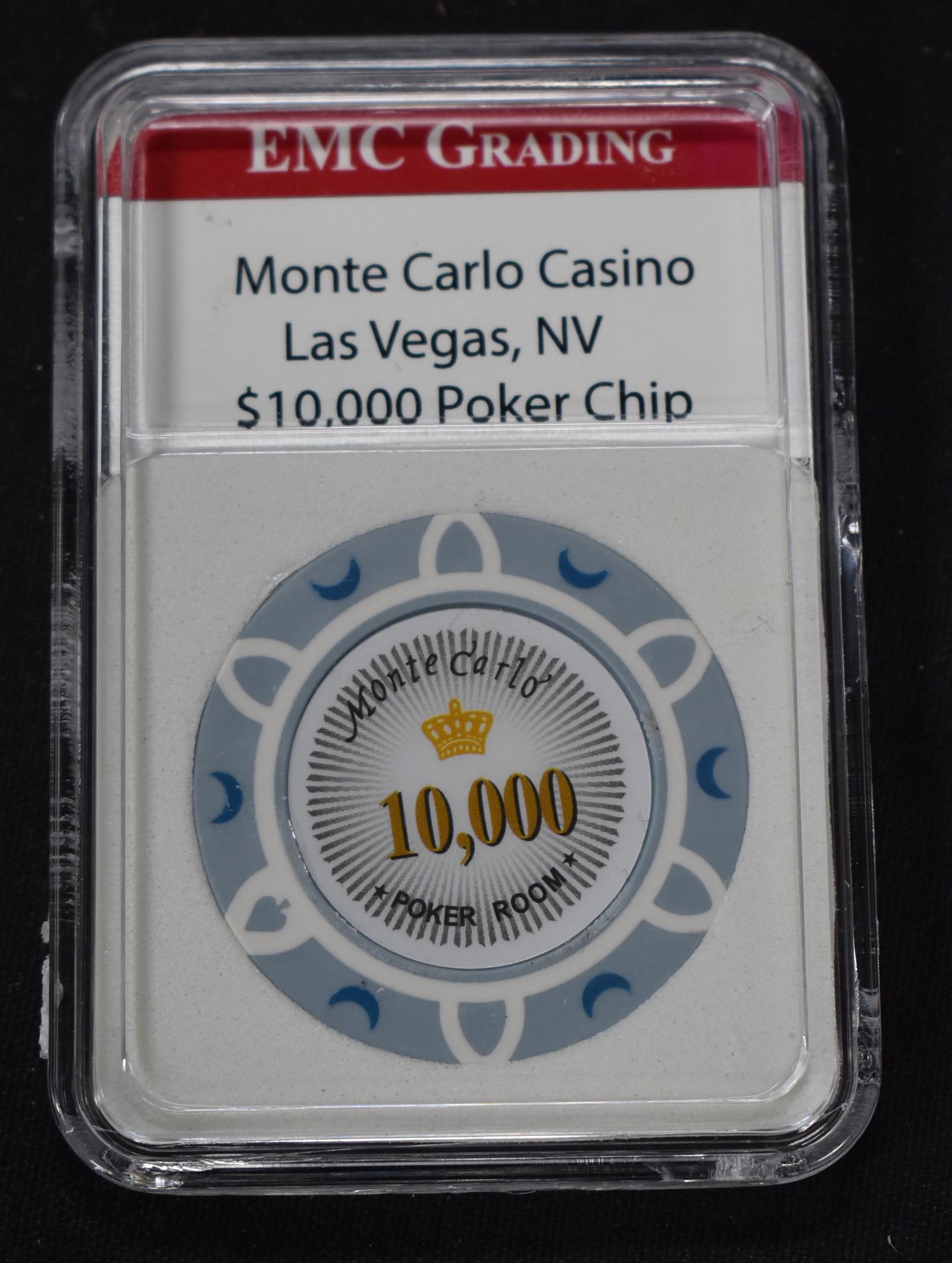 Monte Carlo Casino Poker Chip: in case Monte Carlo Casino Las Vegas, NV $10000 Poker Chip