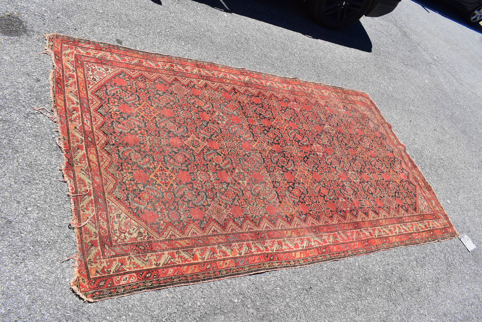 Antique Turkish Carpet: 111 inches x 63 inches