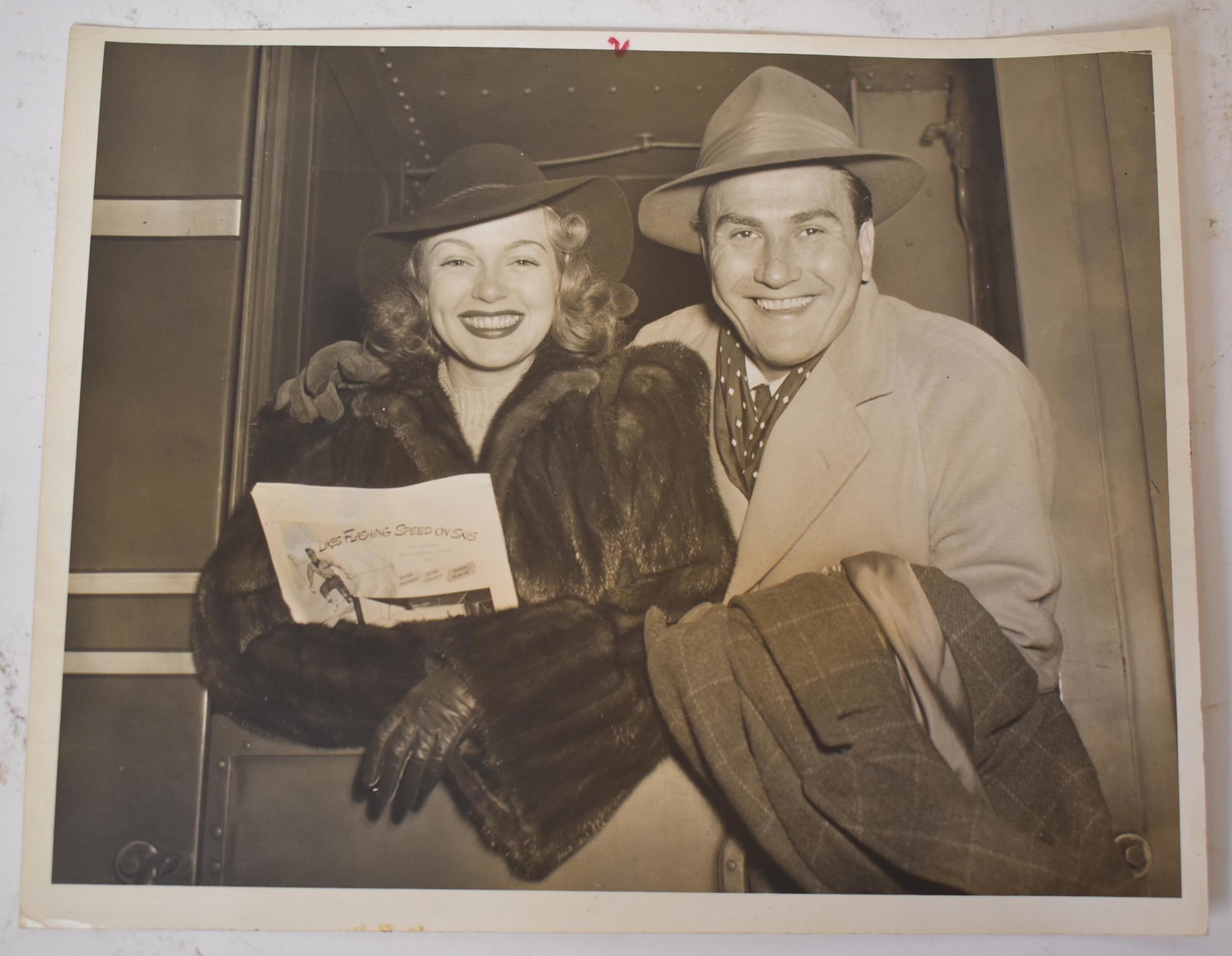 Vintage Movie Photo Lana Turner & Artie Shaw: With publicity snipe. 8 inches by 10 inches.