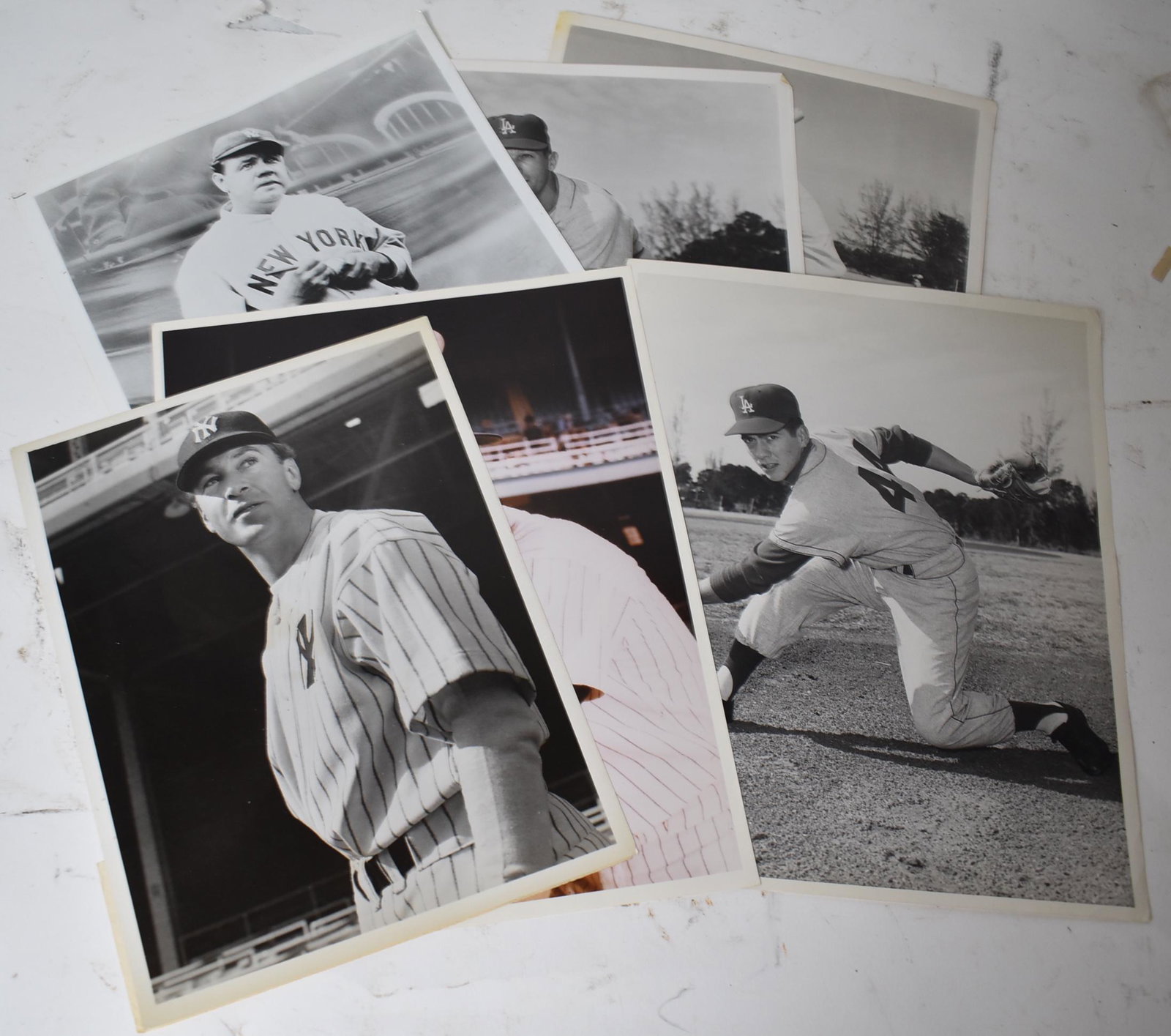Sports Photos , Mantle , Ruth, Kipp , Furillo etc. (6): All 8 x 10