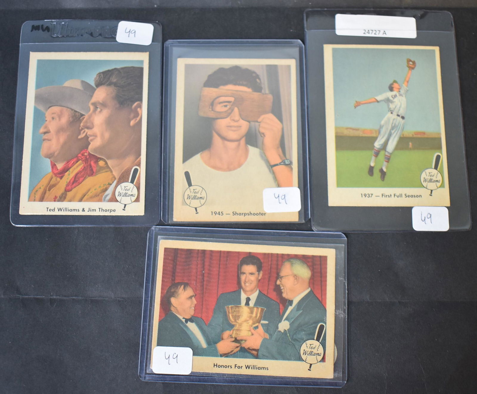 Ted Williams Baseball Cards (4) (1 of 2)