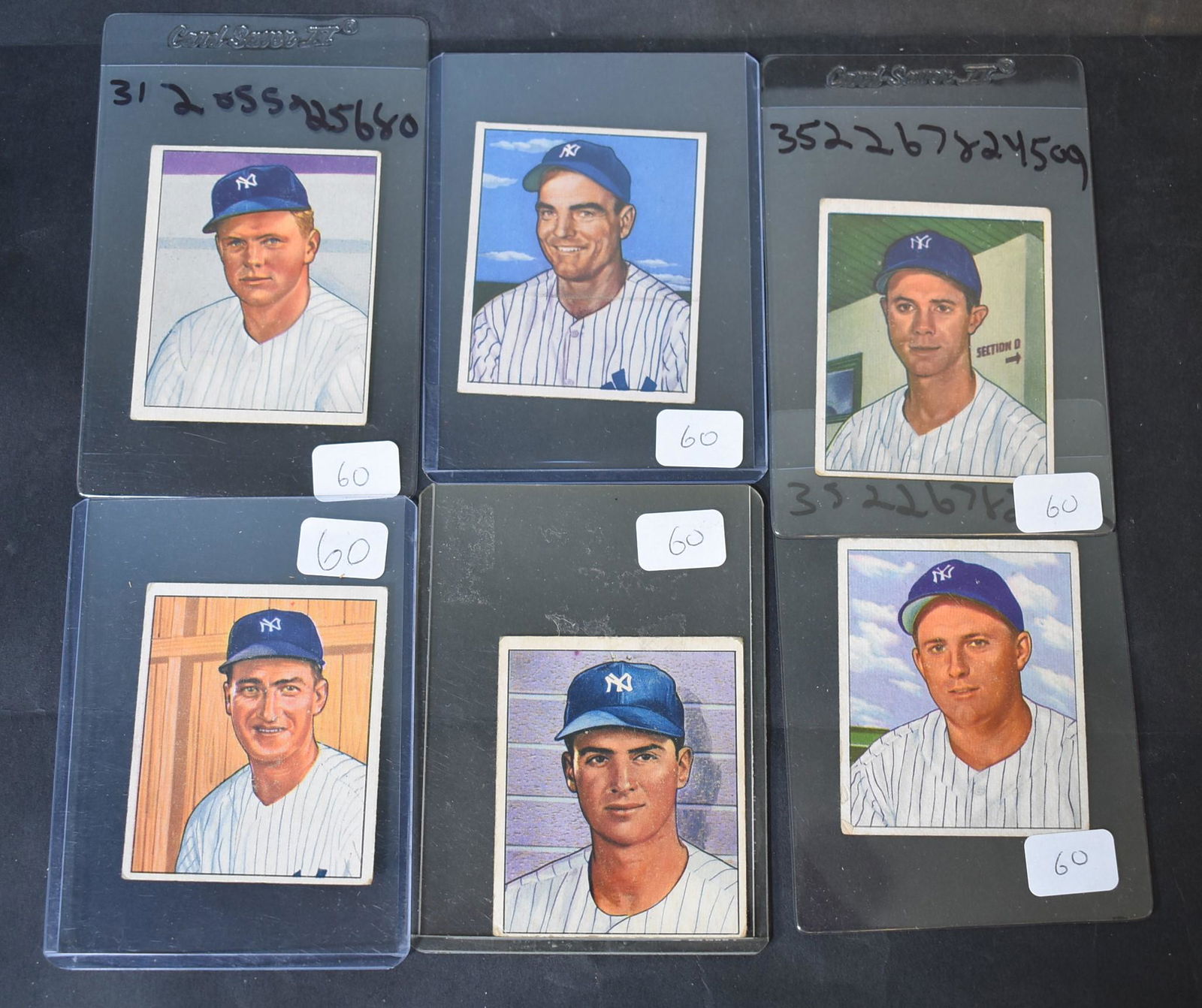 1950 Bowman Cards NY Yankees (6) (1 of 2)