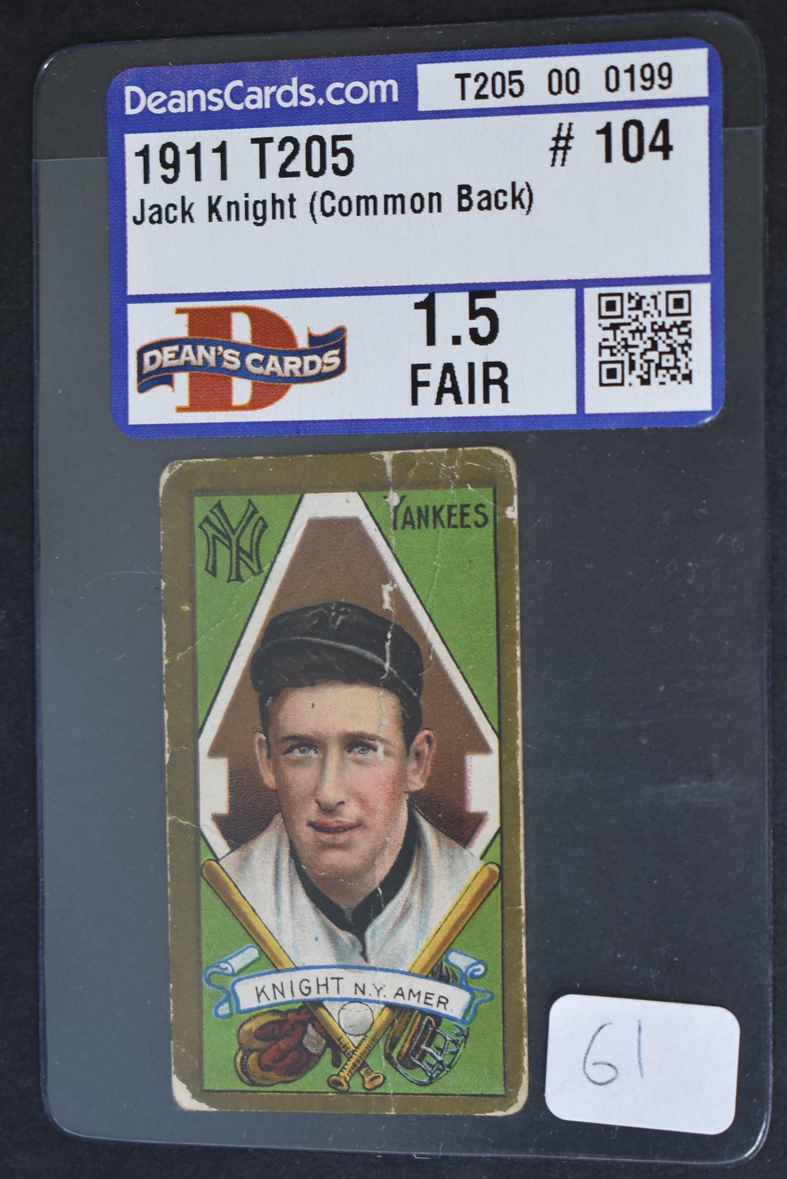 1911 T205 Jack Knight Card (1 of 2)