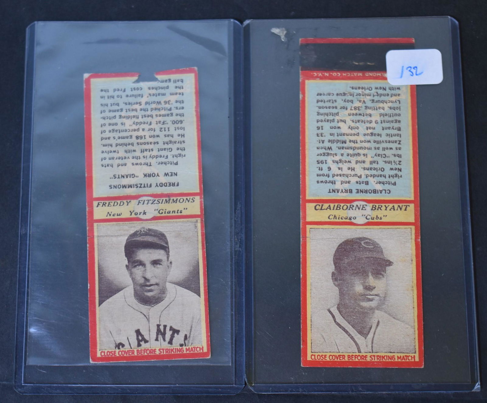 Early Baseball Matchbook Covers (2) (1 of 2)