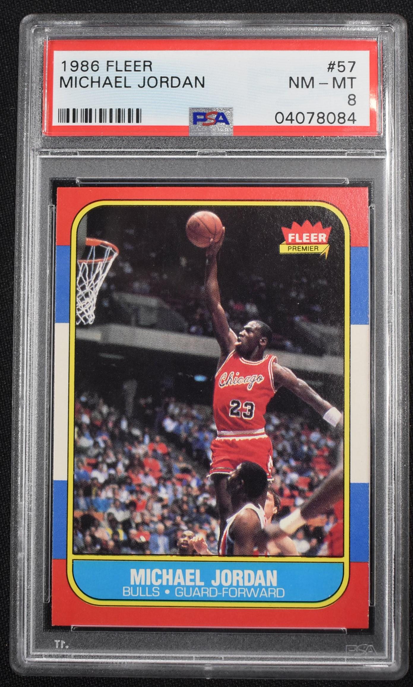 michael jordan fleer rookie card psa 8