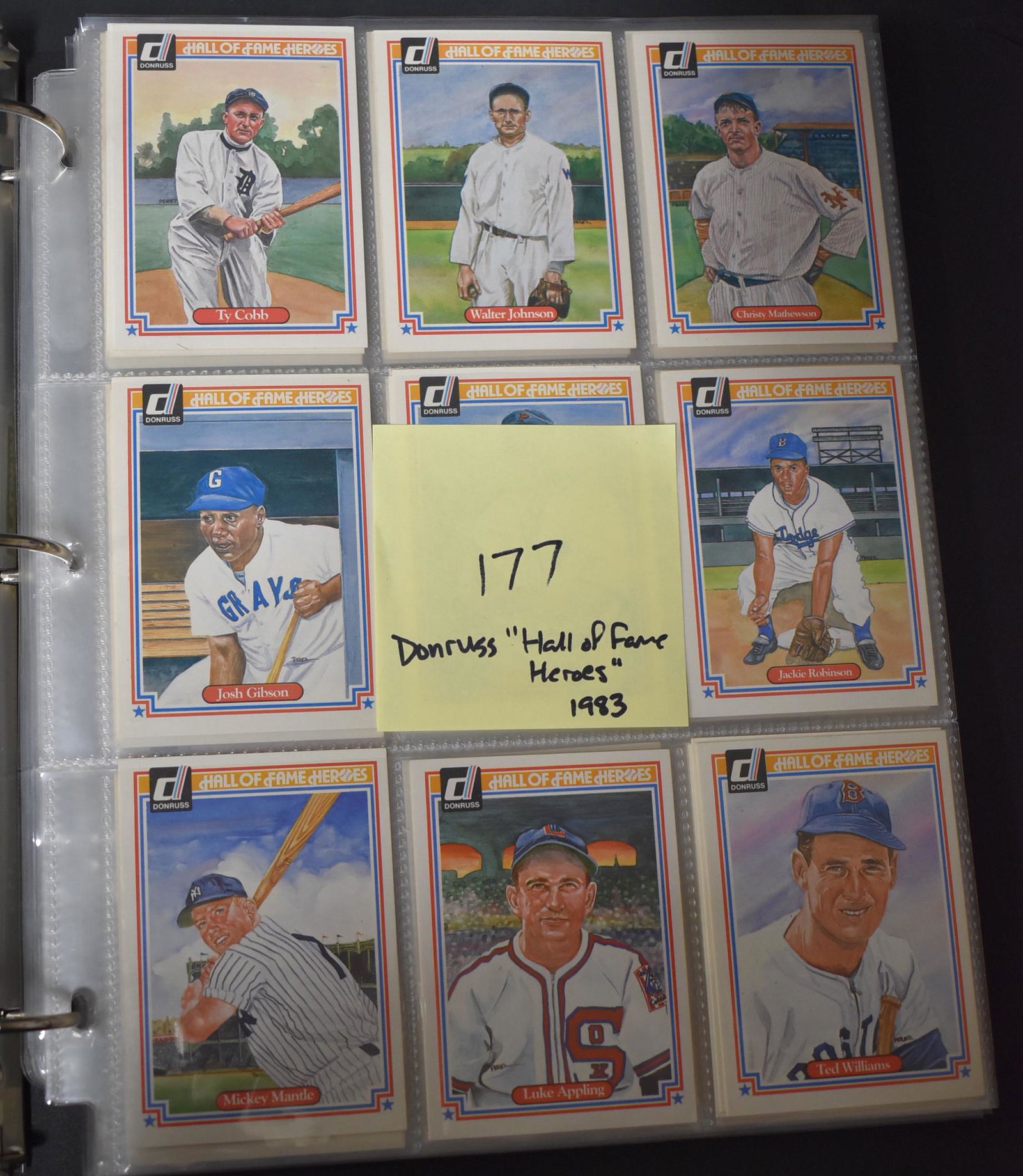 1983 Lot of Donruss Hall of Fame Heroes Baseball (1 of 10)