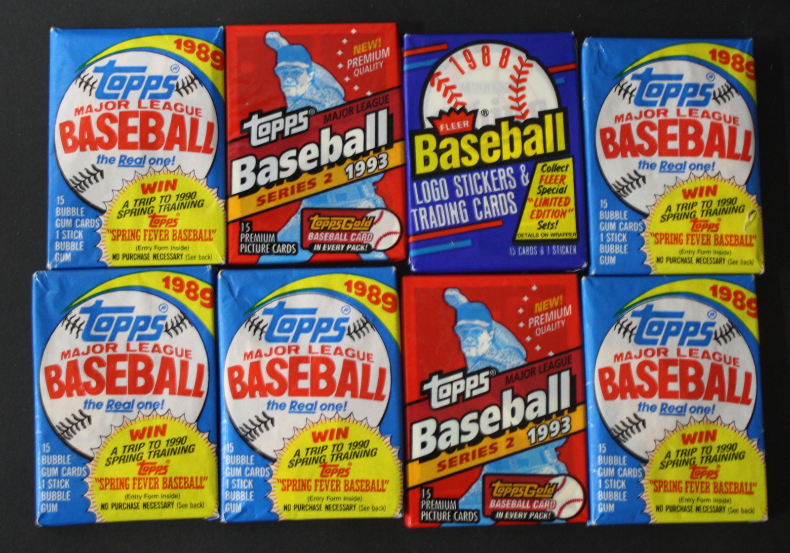 Lot of Baseball Card Packs (8) (1 of 1)