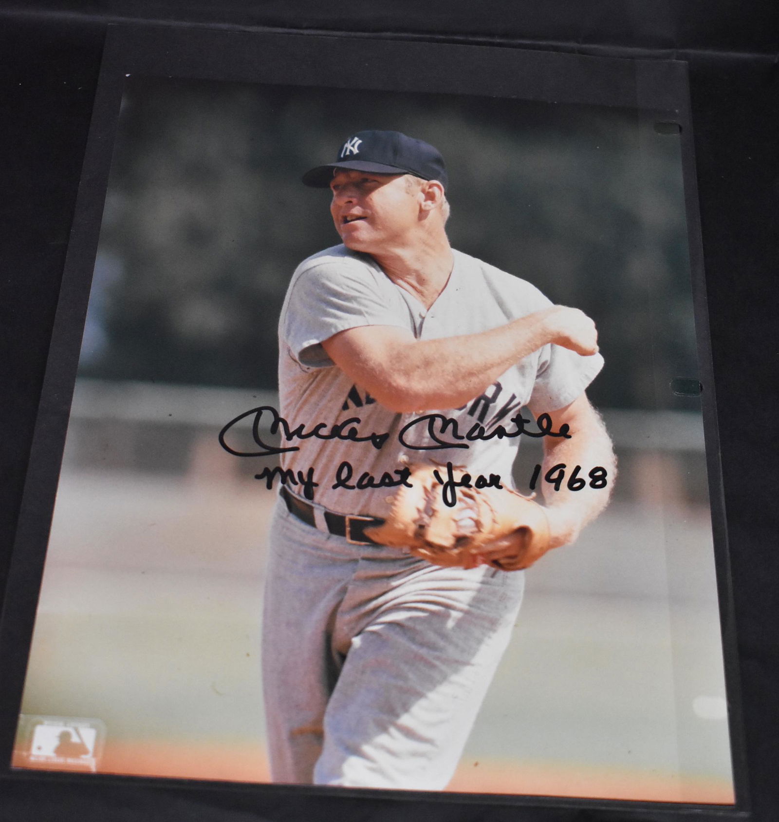 Mickey Mantle Photo Sgd with Unusual Note (1 of 4)