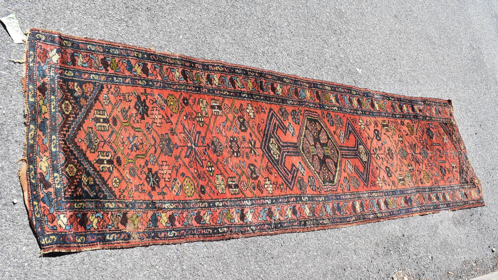 Antique Turkish Carpet: 110" x 32"