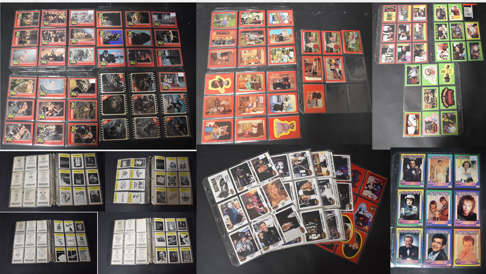 Collectable Card Lot(Aprox 400): Cards included in lot are: King Kong Cards (61)- Kin g Kong Cards by Topps and Dino DeLaurentis. Approx. 51 are 1976 Topps and 10 are Dino DeLaurentis, same year. Approx. 61 total in the lot. Collecto