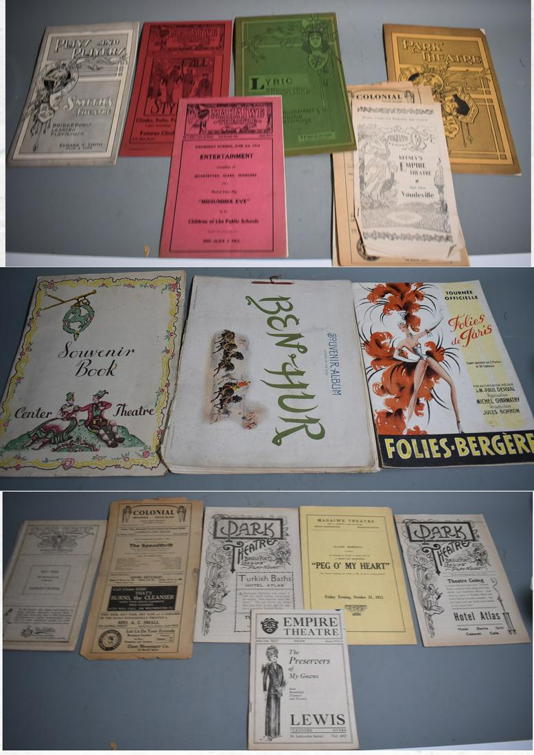 Original Souvenir Programs 1930\: Includes Ben Hur, White House Inn, Folies Bergere. About 15 in the lot From the \'30\'s
