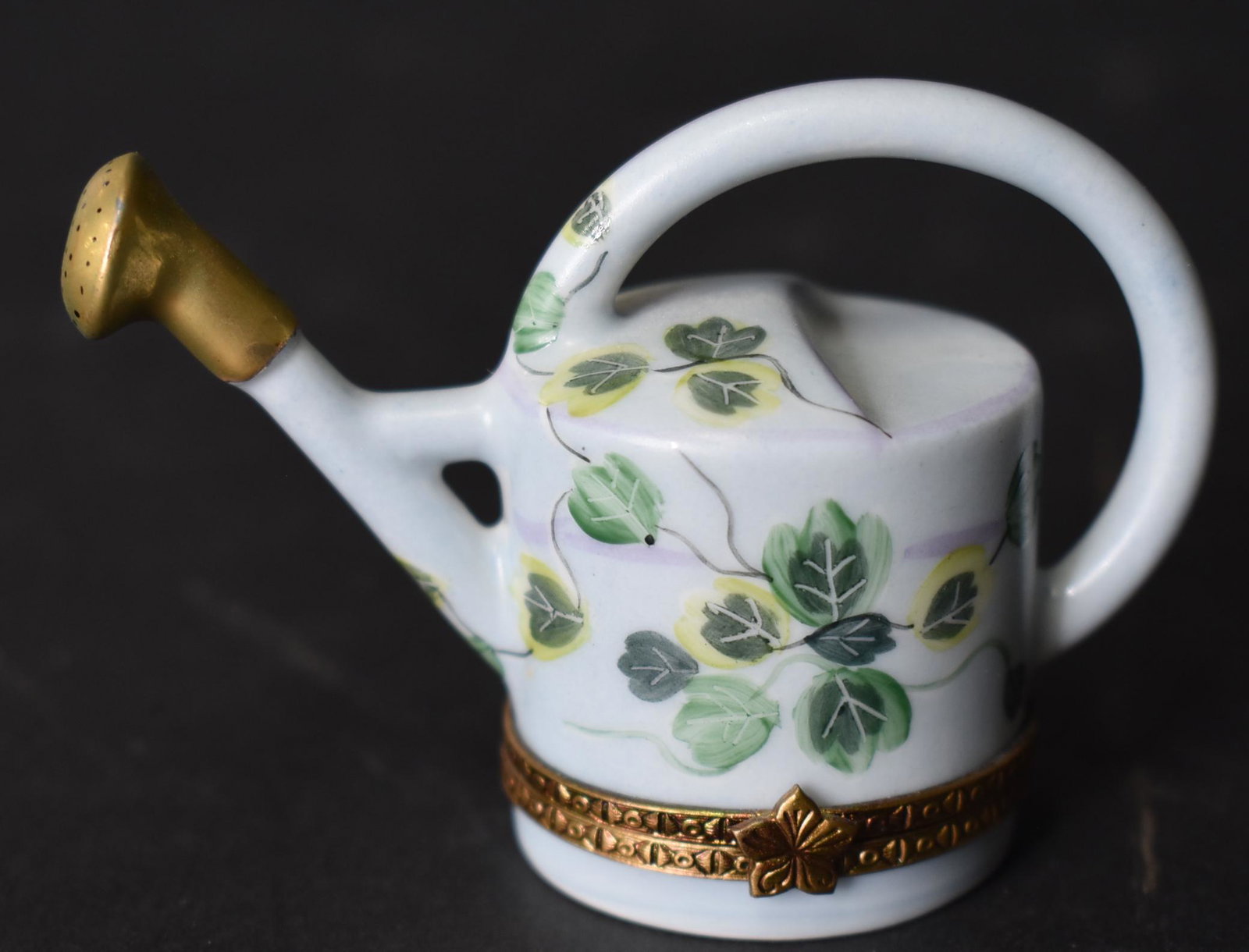 Antique Limoges Watering Can Box: Marked 2 x 3