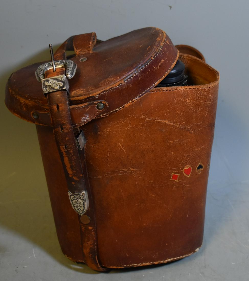 Military Binoculars. Perhaps WWII: Night vision military binoculars with case as is. Case has silver buckle.
