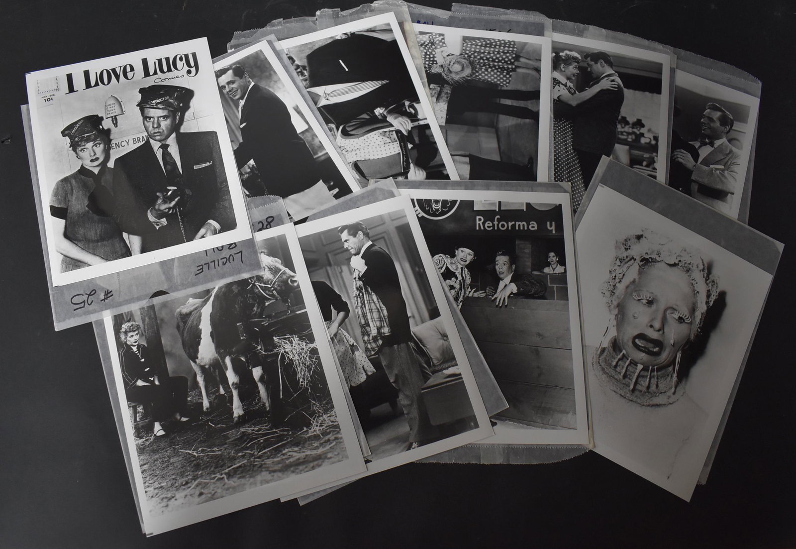Lucille Ball Negatives & Stills (20): Includes 10 photos and the negatives from which they were made. Includes Desi Arnaz and "I Love Lucy". All 8x10.