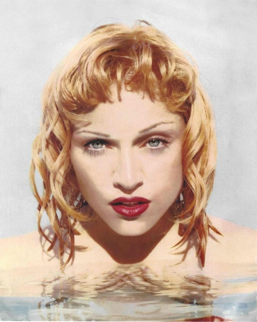 Madonna Herb Ritts Publication Photo: Original Herb Ritts Publication Photo, measuring approximately, 10.5"x9" includes white border. Taken in 1995, printed 1998. It comes stamped by the photographer and agency. The photograph is printed 