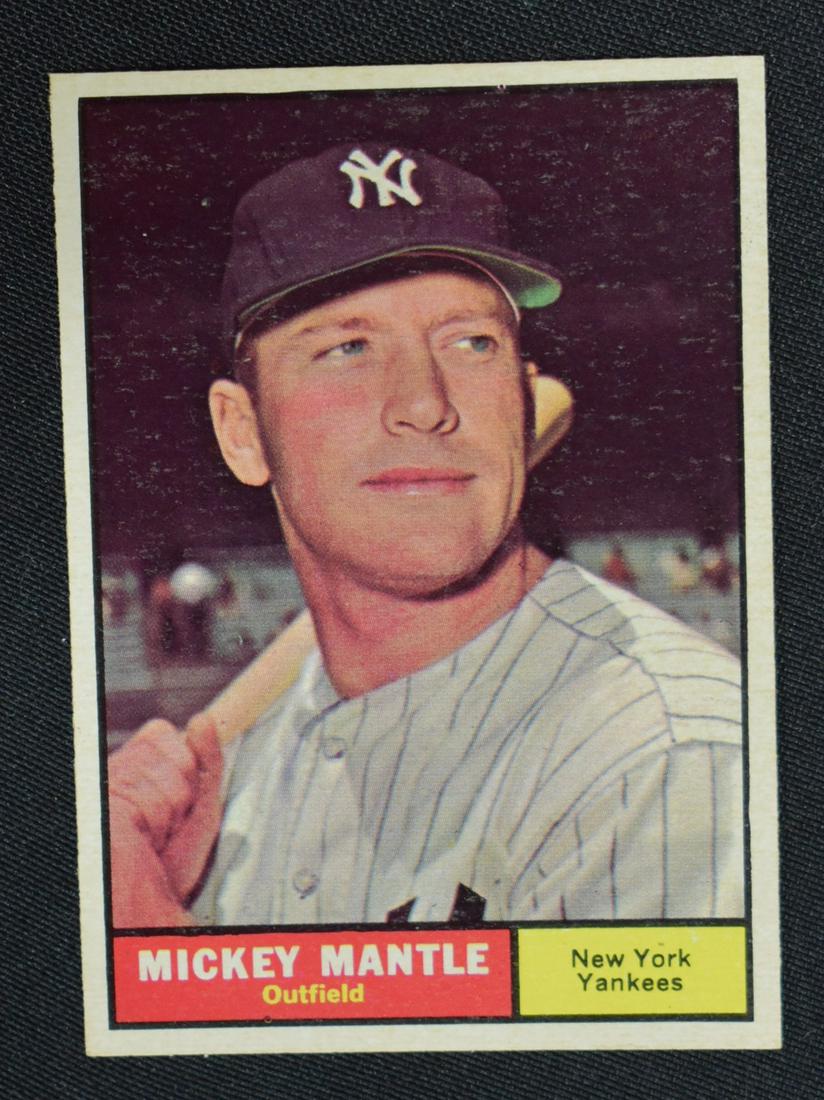 1961 Topps Mickey Mantle Card: Real Sharp +++ Dead Centered.