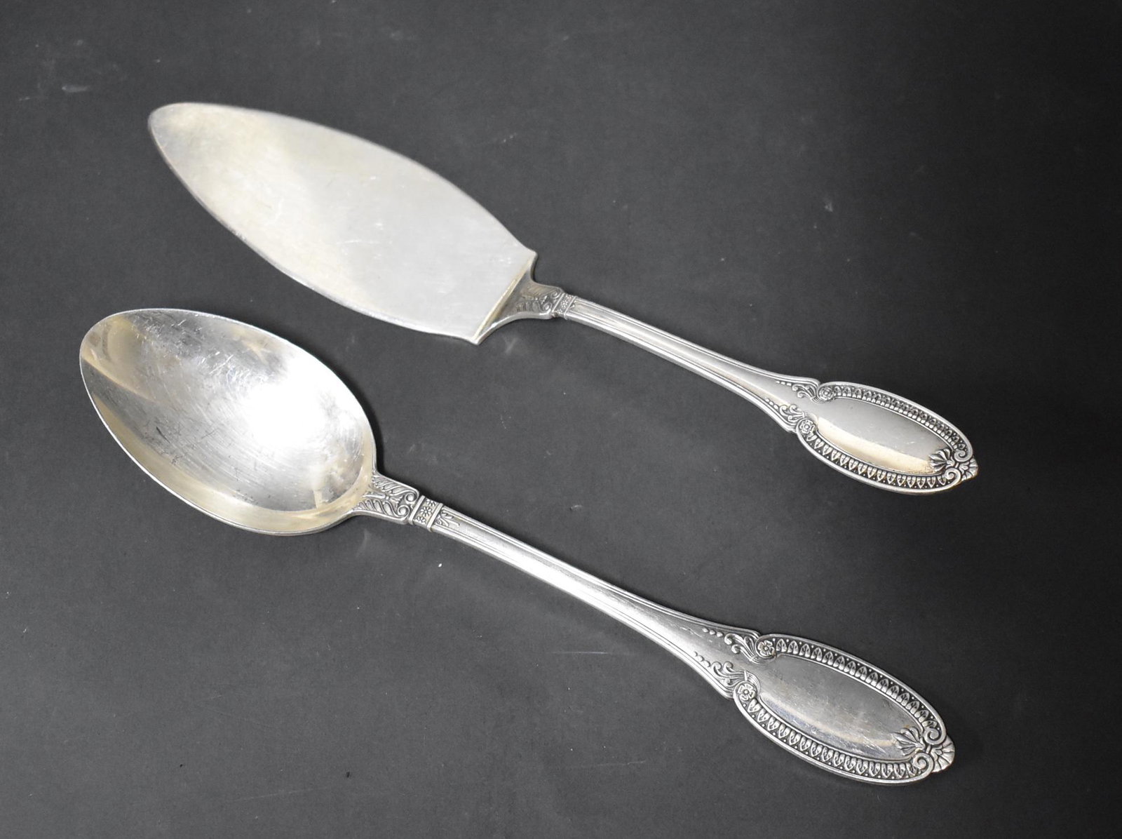Sterling Silver Buccellati Servers (2): Marked 925. Gianmaria Buccellati 10 troy oz,