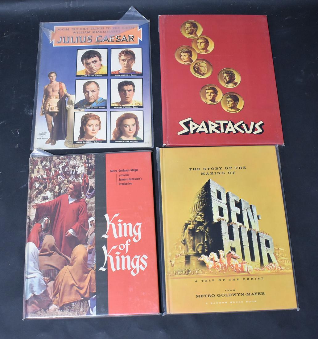 1950s - 1960 Vintage Movie Programs (4): Includes programs for "Ben Hur", "King of Kings", "Julius Caesar"& "Spartacus".