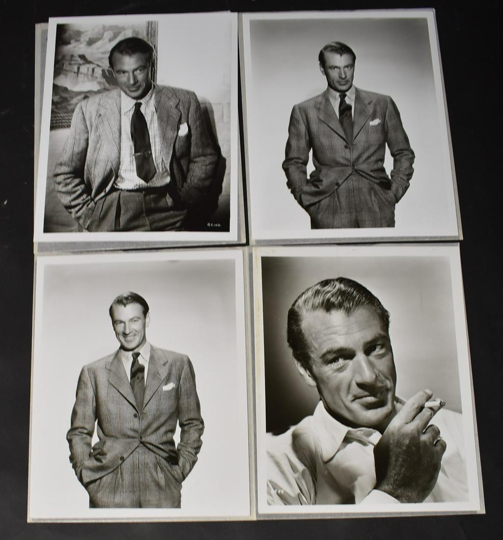 Gary Cooper photos and Negatives (8): 4 photos and includes negatives for each photo.( negatives from which they were made ). Eight items in the lot. All 8 x 10