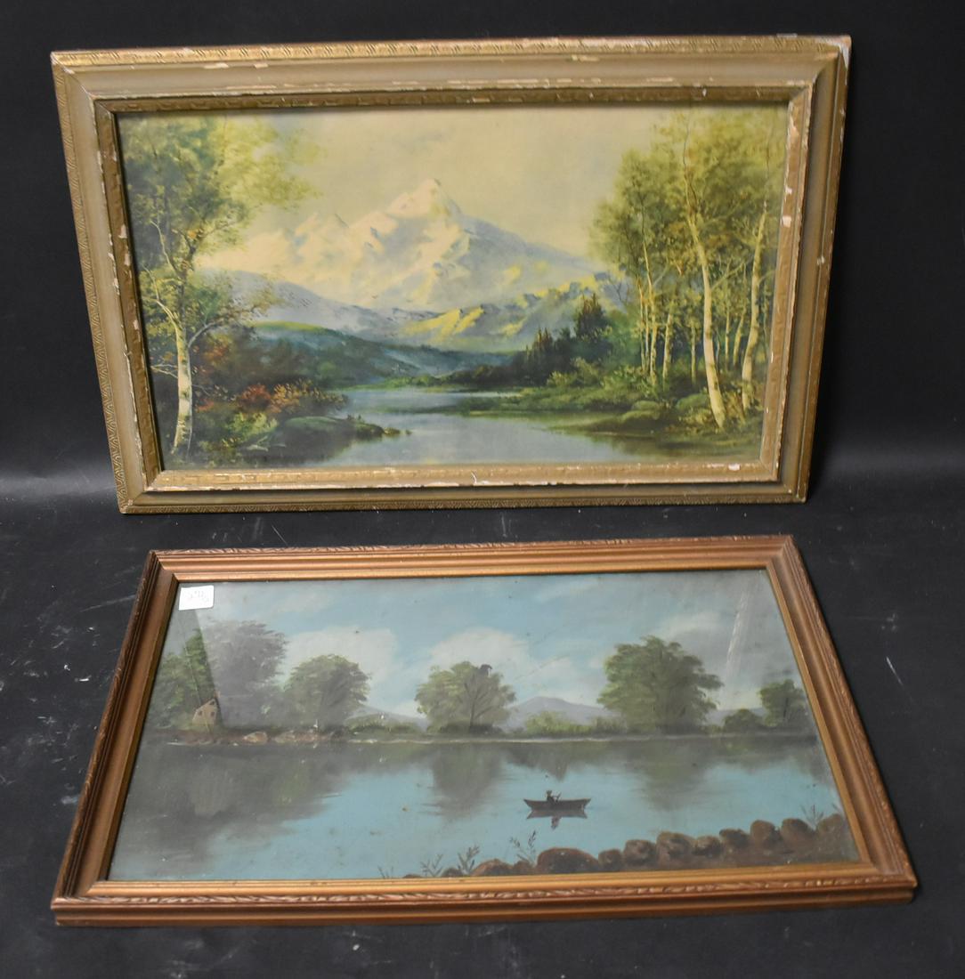 American Landscape Prints (2): One in the manner of Maxfield Parrish