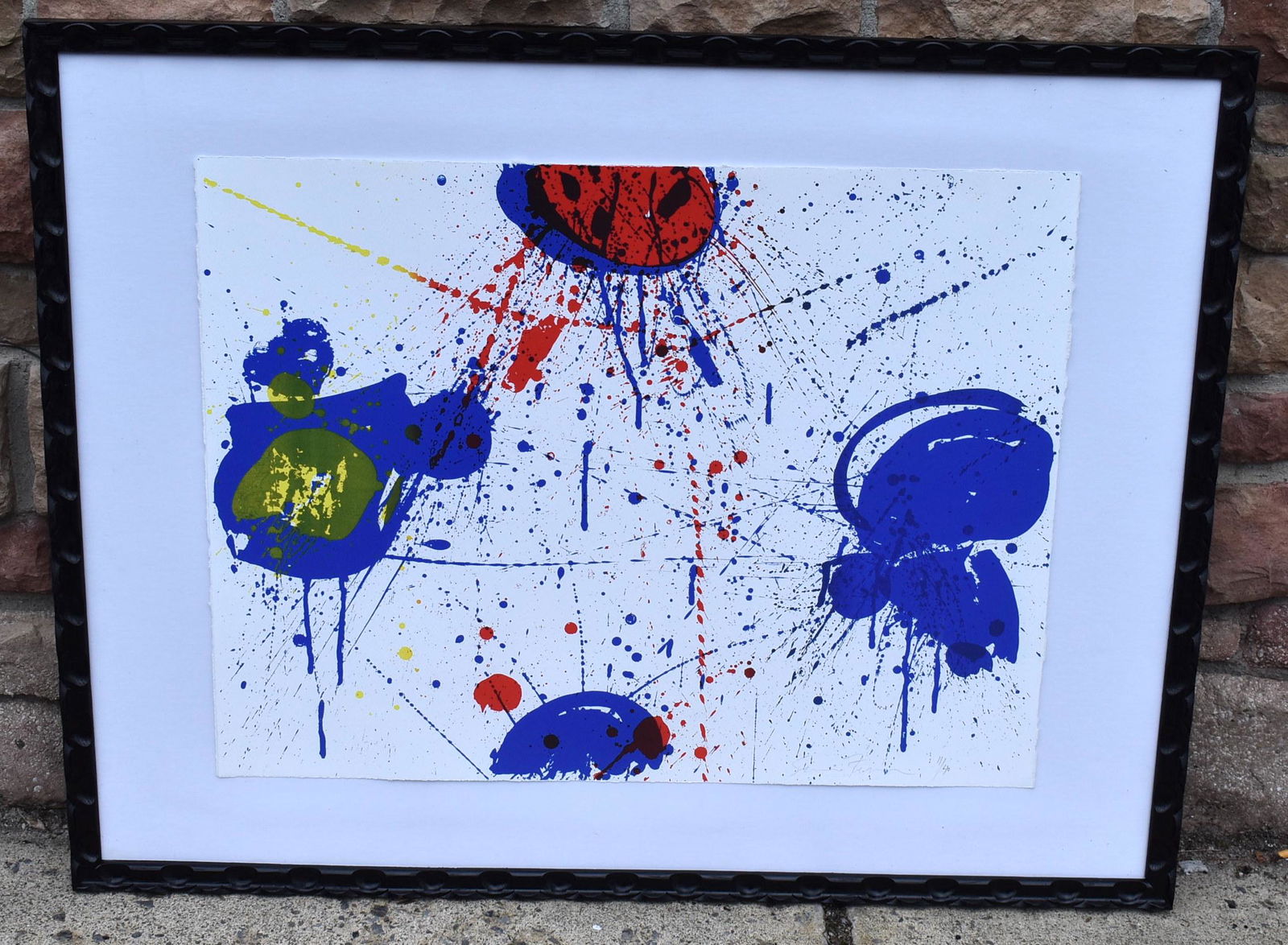 Sam Francis LTD Ed. Litho Signed: Gallery Framed. Signed and numbered on the front Sam Francis 11/40 in pencil. overall Size 27"H x 35"W