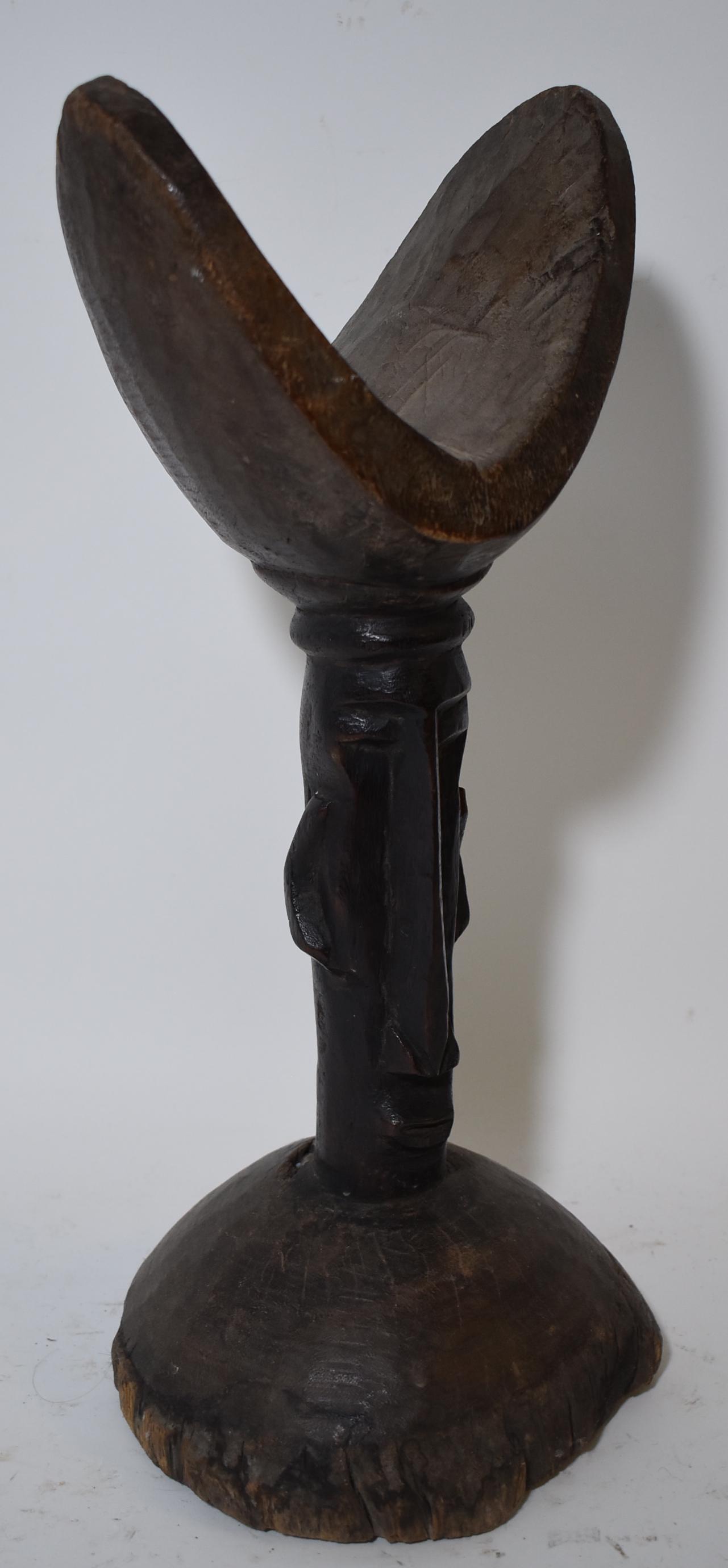 Central African Sculpture: Size 17"H x 8"D base