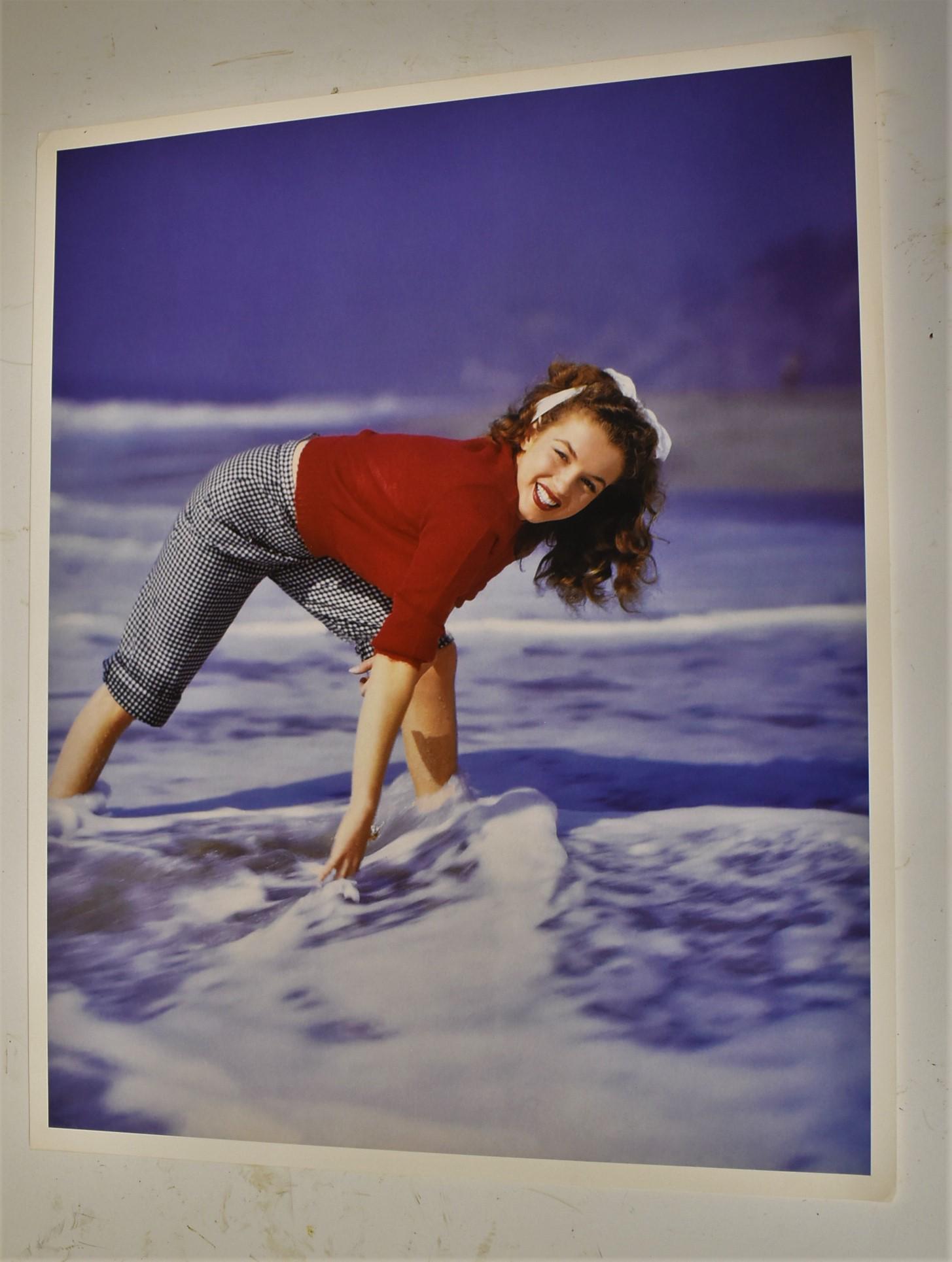 Andre De Dienes Photo Marilyn Monroe: Back stamped for the photographer. 16" x 12.5".