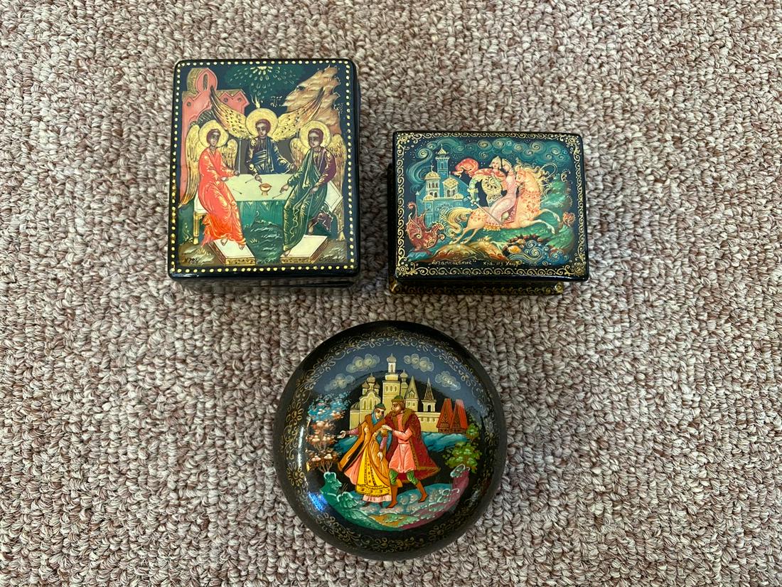 Russian Lacquer Boxes (3) (1 of 2)