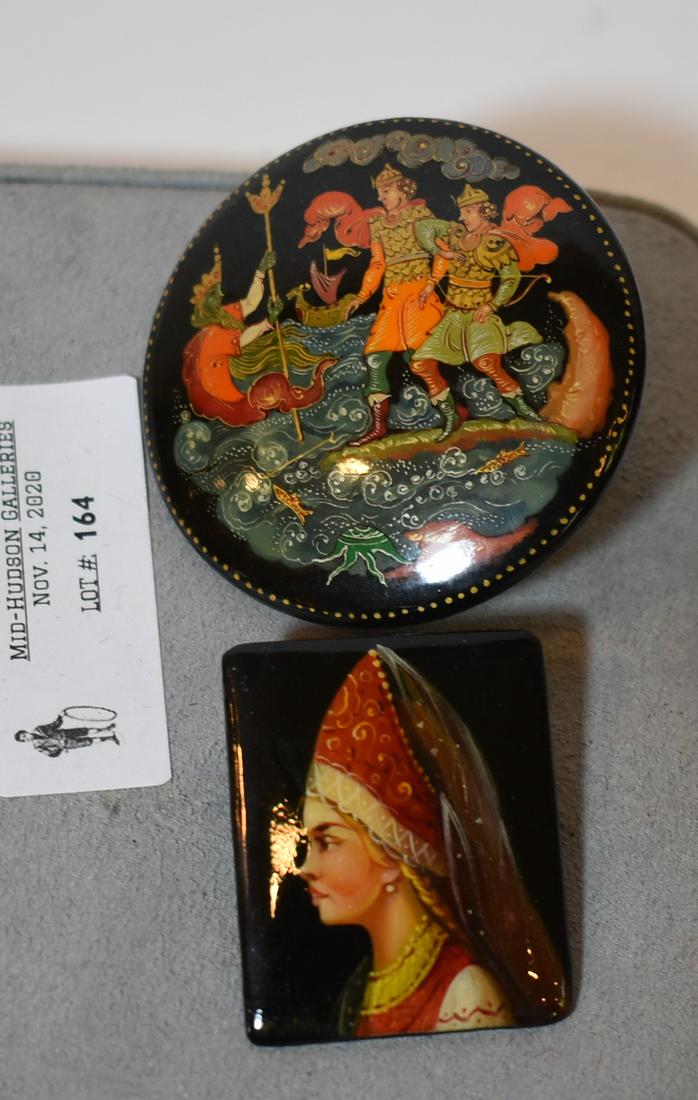 Russian Lacquer Jewelry - Pins (2) (1 of 1)