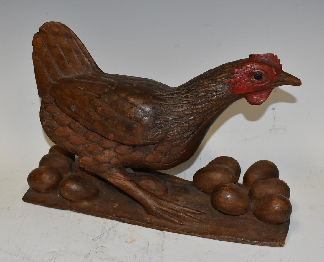 Nigerian Chicken & Eggs: 10"H. x 14"L