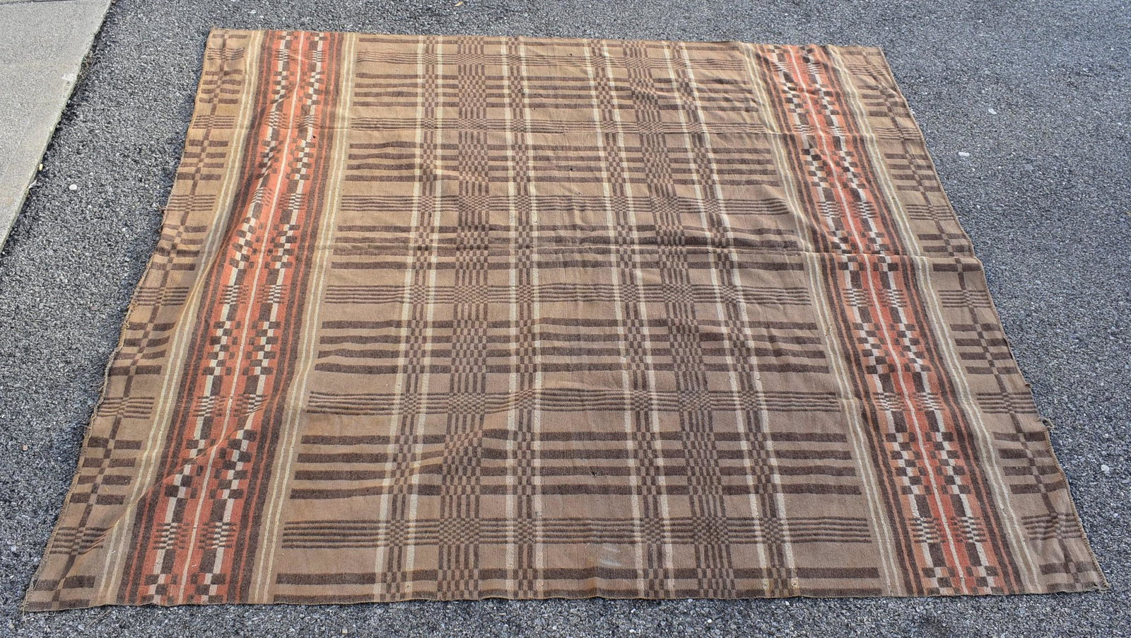 Antique Horse Hair Blanket: Some minor rips from age. Excellent quality. Size 80"L x 88"W