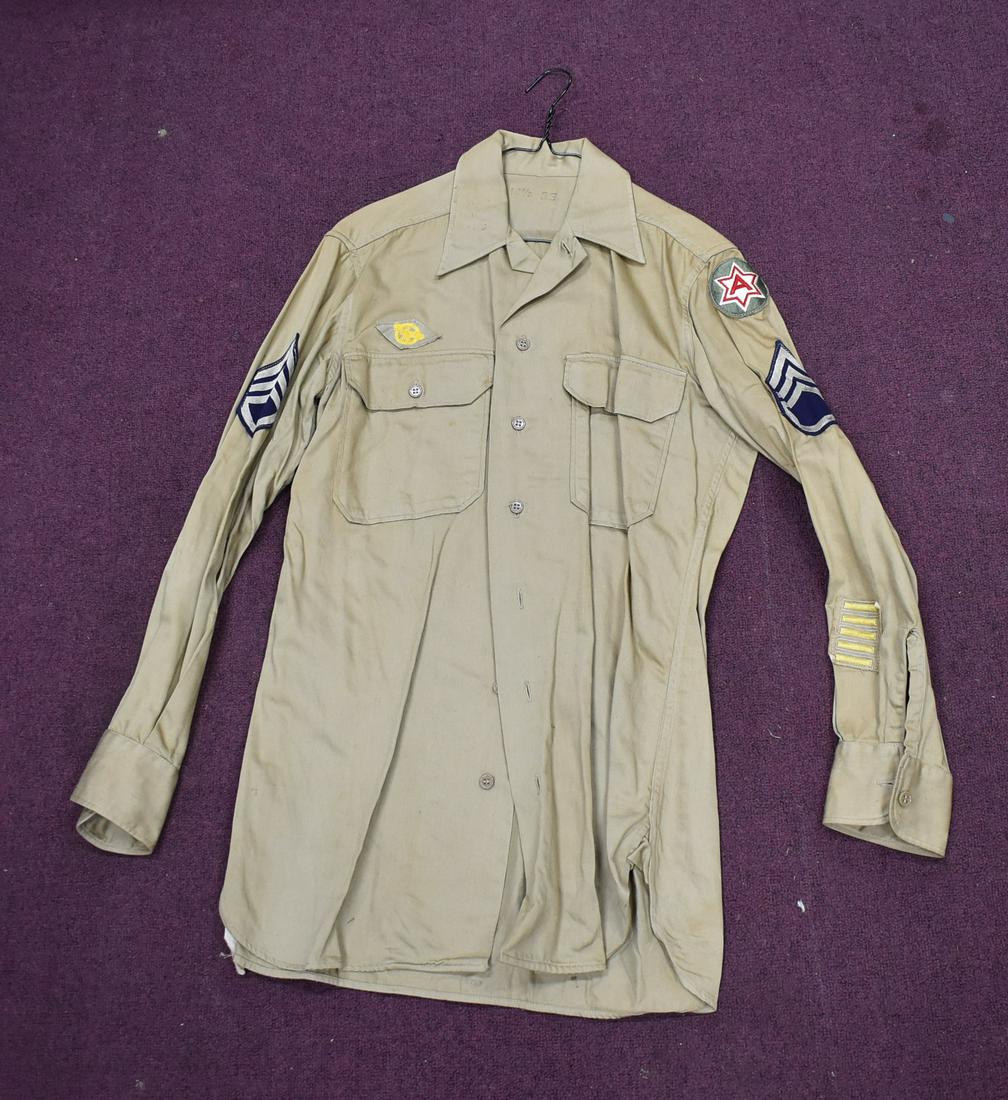 WWII Era ArmyBlouse w/ 6th Army Patch: The 6th Army Patch was worn from 26 January 1927 to 1957. The Sixth United States Army was activated in January 1943 at Fort Sam Houston, Texas. The Sixth is credited with the liberation of Manila dur