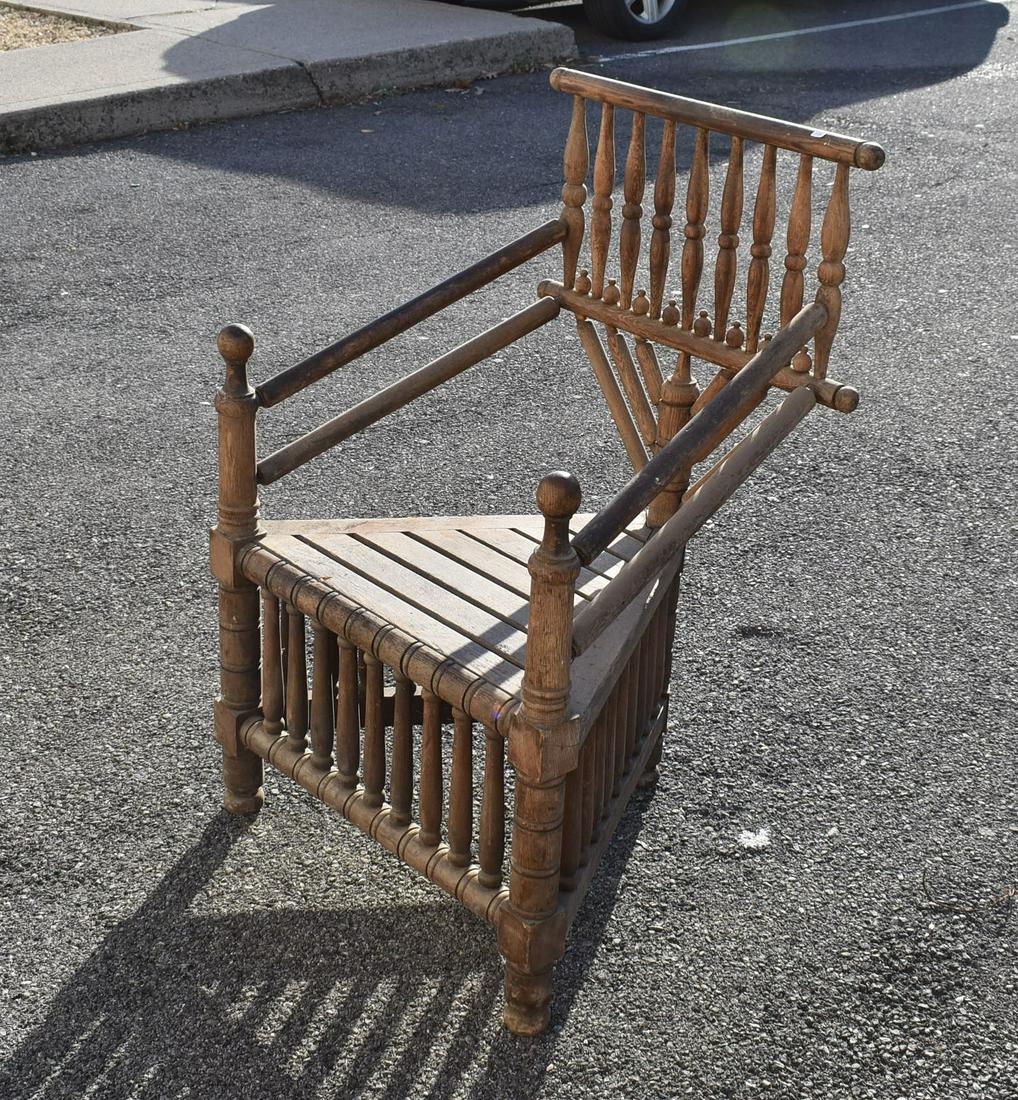 Antique Adirondack Style Chair: Good Condition. 42 inches x 27 inches x 24 inches.