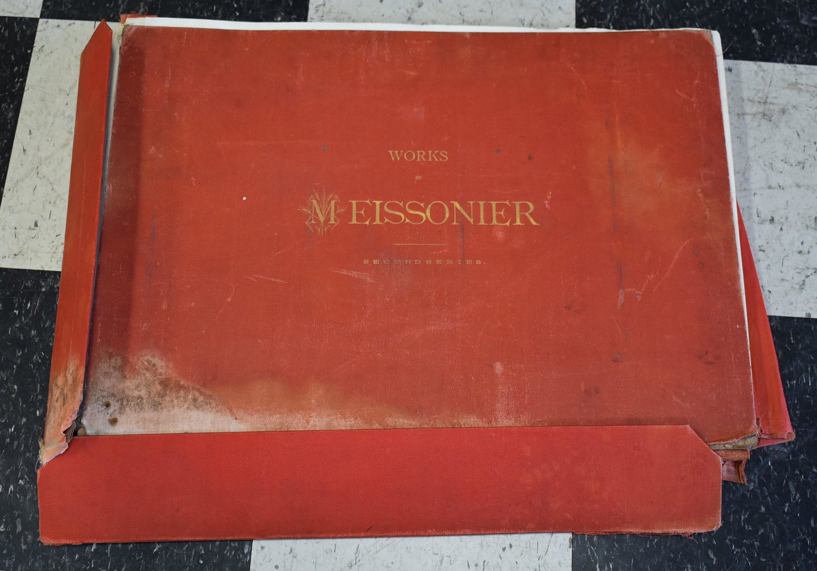 Works of Jean-Louis-Ernest Meissonier 2nd Ed. (52): Works of Meissonier 2nd edition. Renowned French artist. Large portfolio of 52 engravings depicting Napoleon, his armies, and military themes. Suitable for framing Fifty Two in the Lot