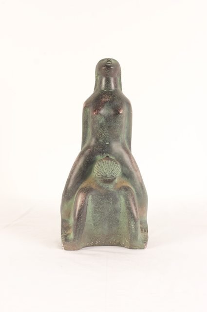 DODSON; 20TH C. EROTIC PLASTER GROUPING: painted plaster, Erotic Grouping, 14in. H., inscribed "Dodson"