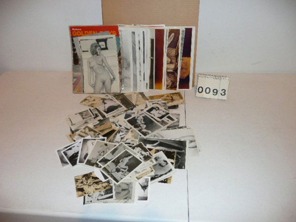 VINTAGE EROTIC ART AND COLLECTIBLES: Box of miscellaneous nude photographs