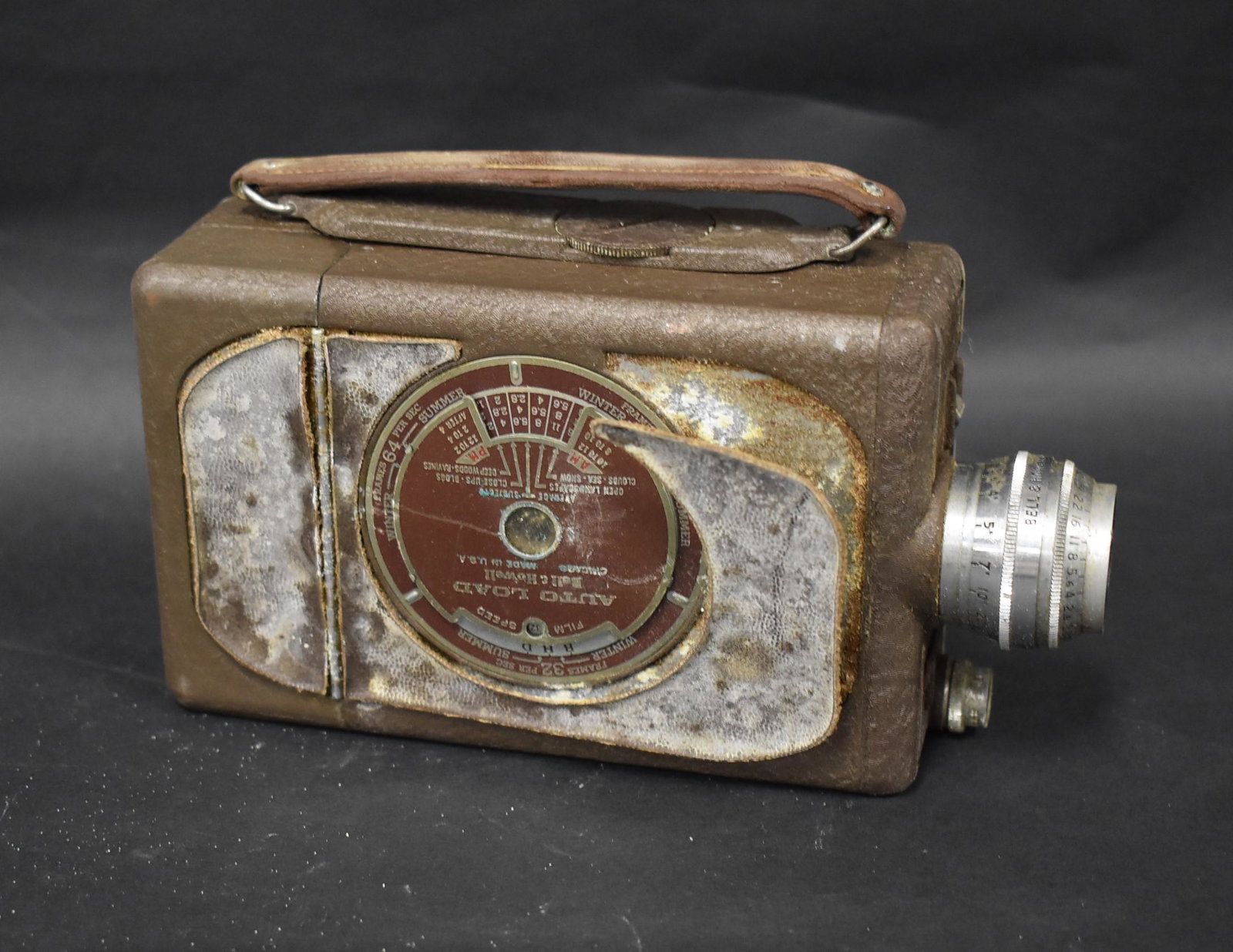 Bunny Yeager's Bell & Howell 16mm Camera: Original case. condition from age