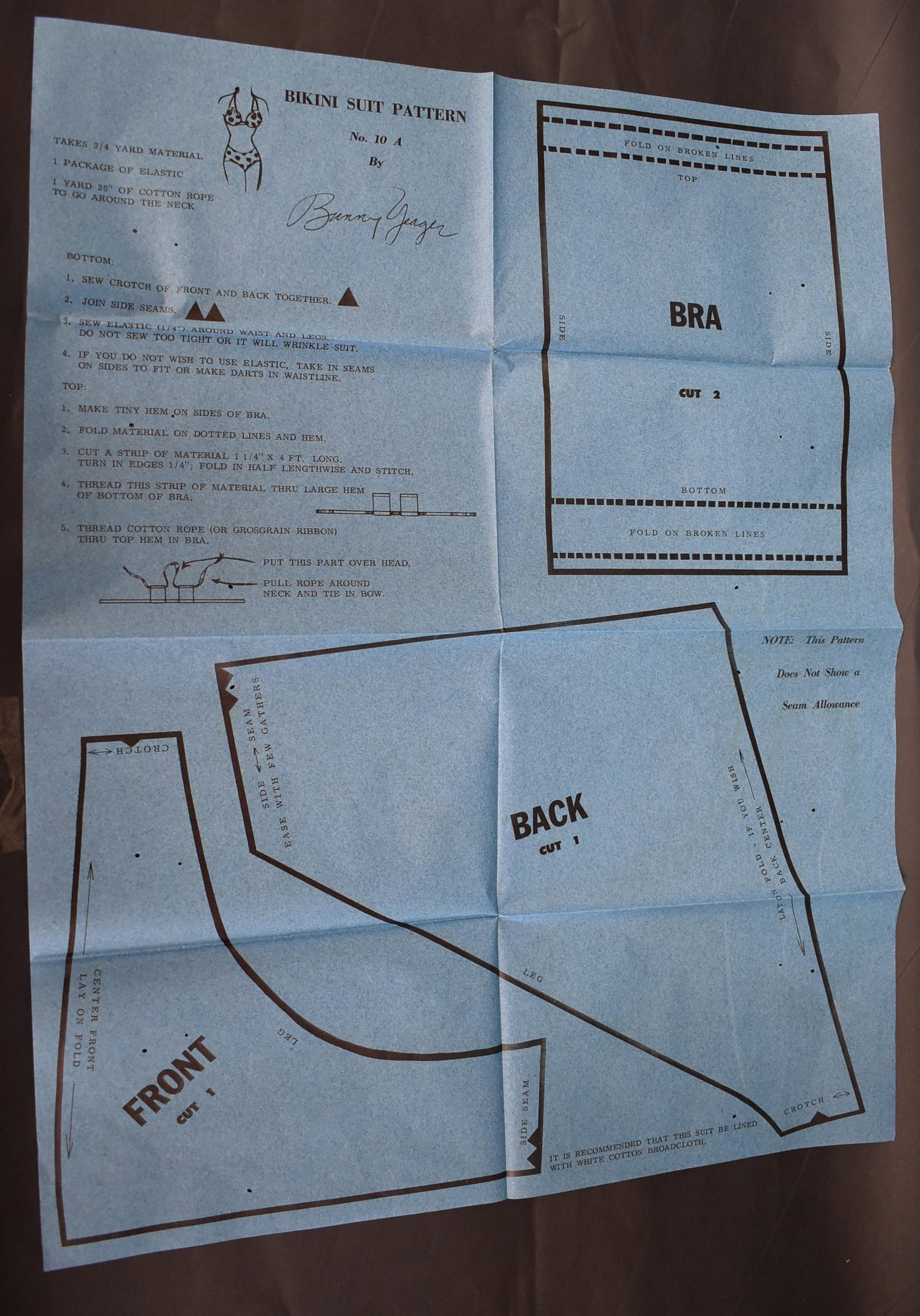 Bikini Suit Pattern by Bunny Yeager (70): Approximately 70 in the lot.