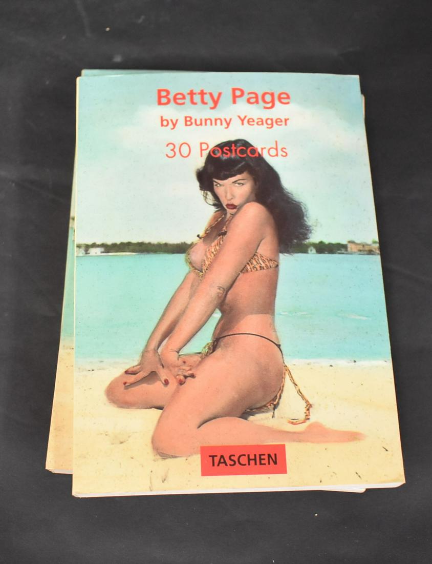 Betty (sic) Page Taschen Books (4): Each with 30 Bettie Page Postcards in black and white.